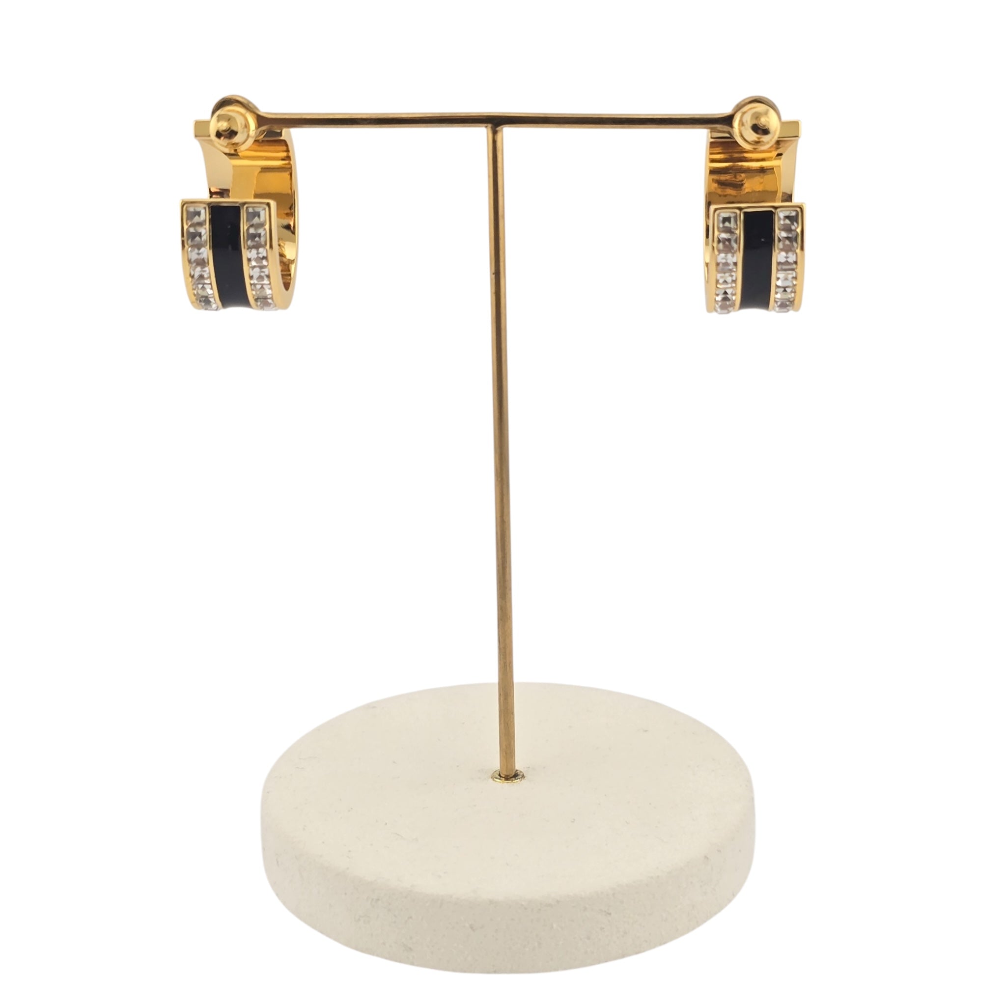 Christian Dior Night Code Black Enamel Earrings DIOR