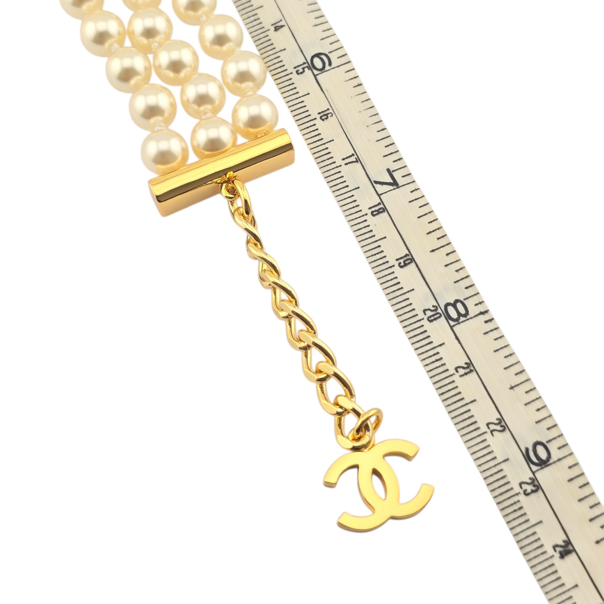 Chanel CC Faux Pearl Turnlock Bracelet 2024 CHANEL