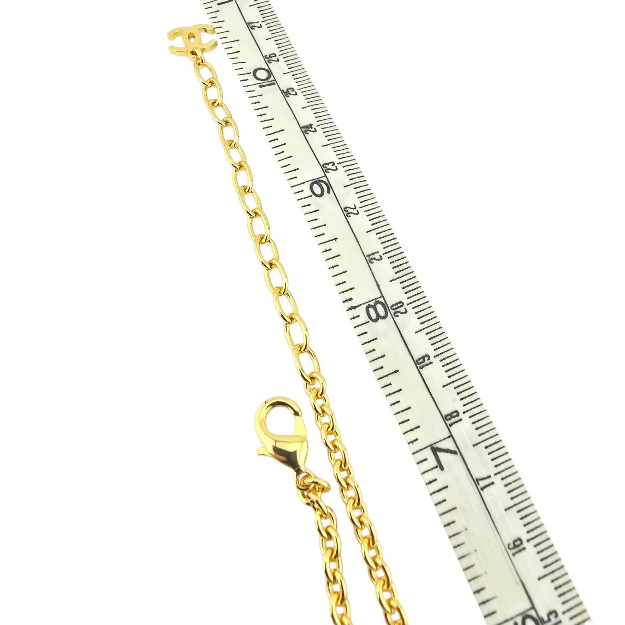 Chanel CC Gold / Pink Choker Necklace 2024 CHANEL