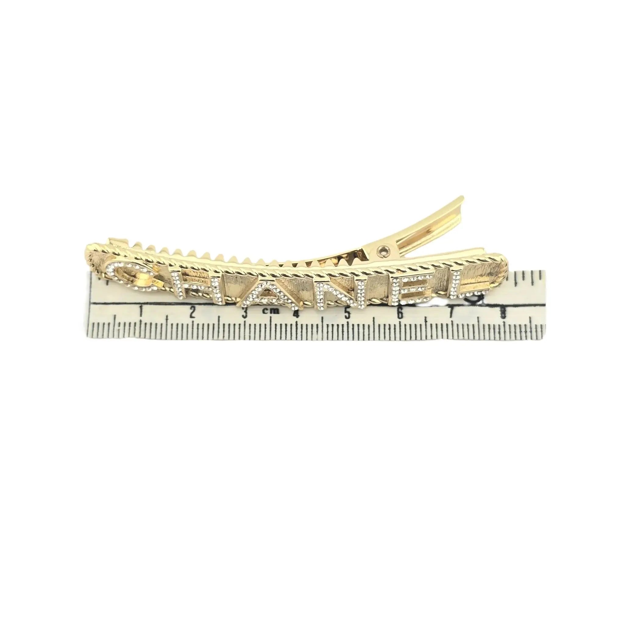 Chanel Strass Crystal Gold Hair Clip 2022 CHANEL