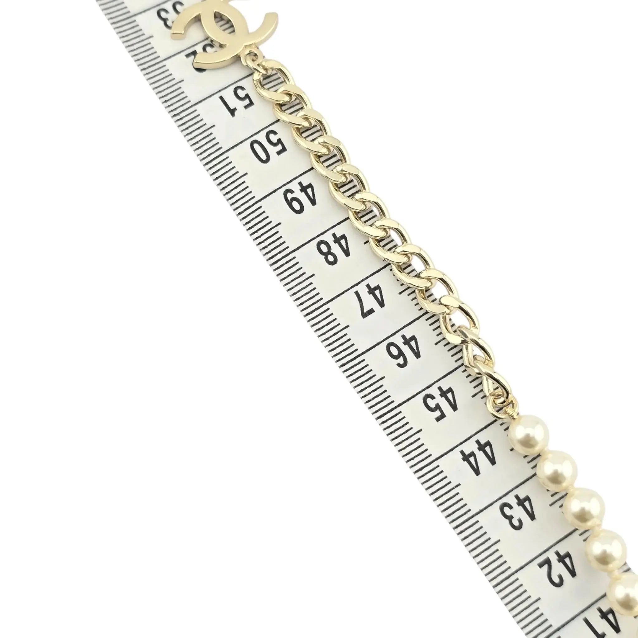 Chanel CC Faux Pearl Hanger Pendant Necklace 2023 CHANEL