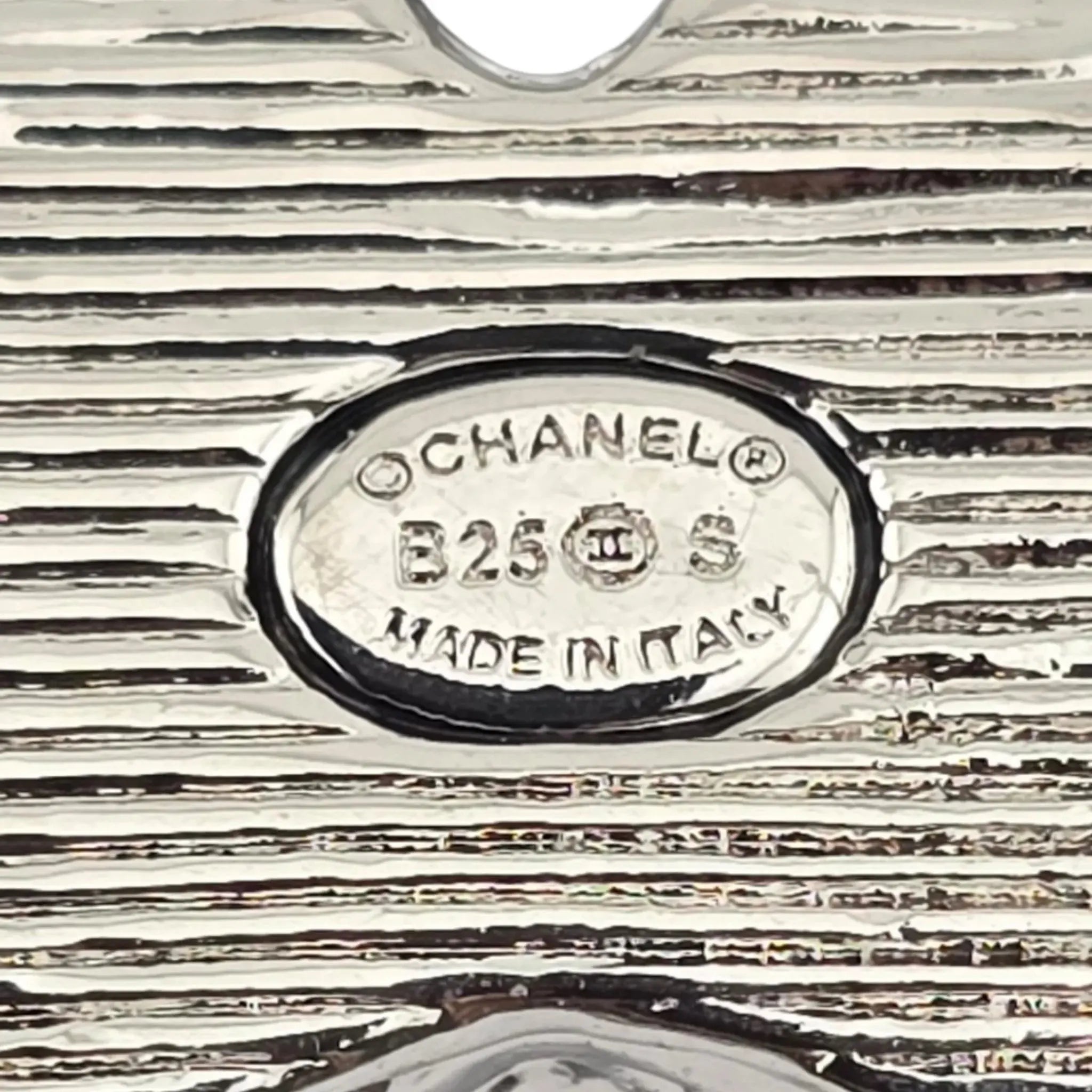 Chanel CC Metal Silver Brooch 2025 CHANEL