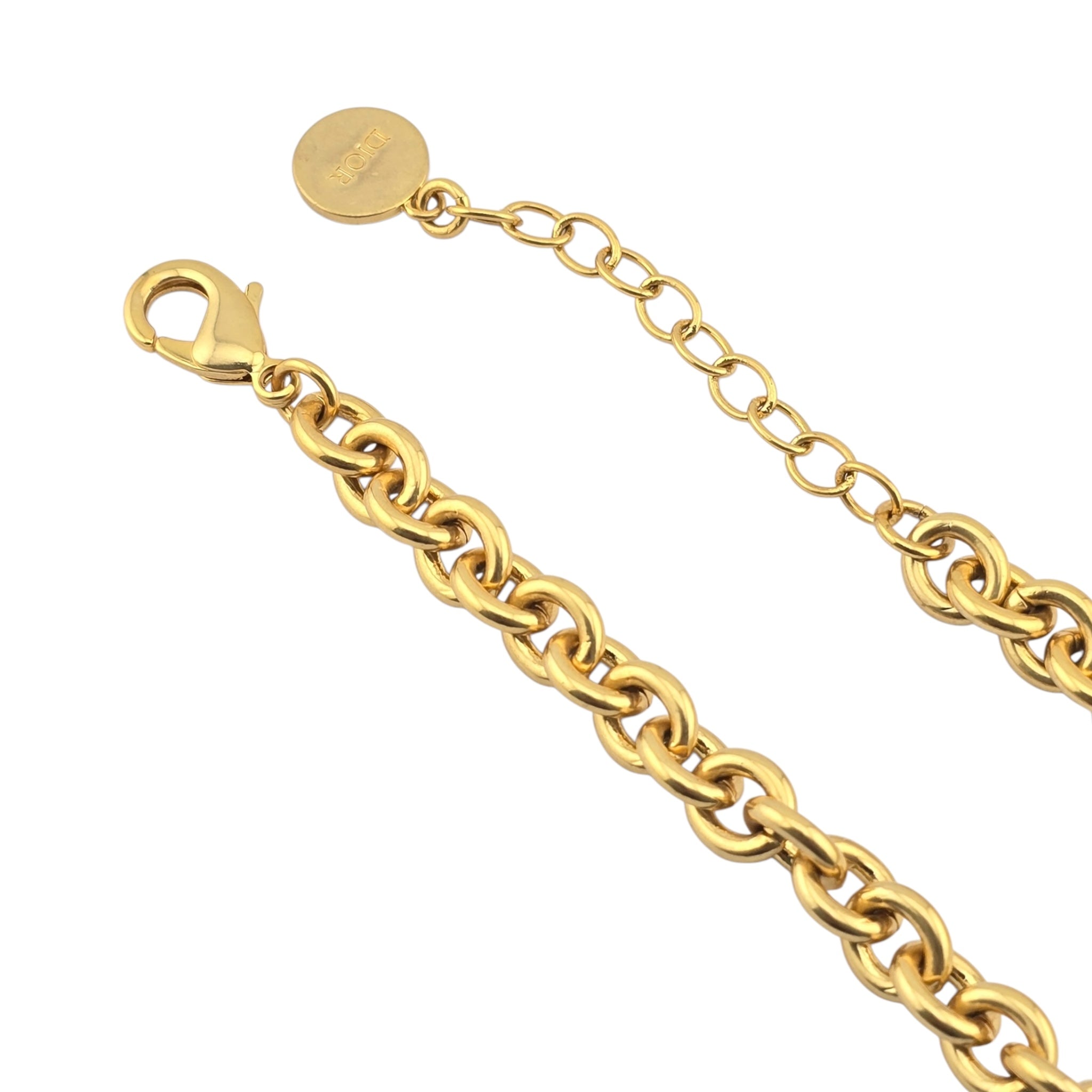 Christian Dior CD Gold Saddle Necklace DIOR