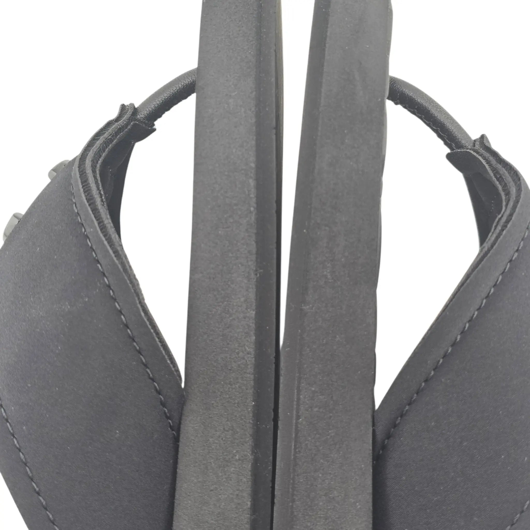 Chanel CC Black Fabric Thong Sandals 39 UK6 CHANEL