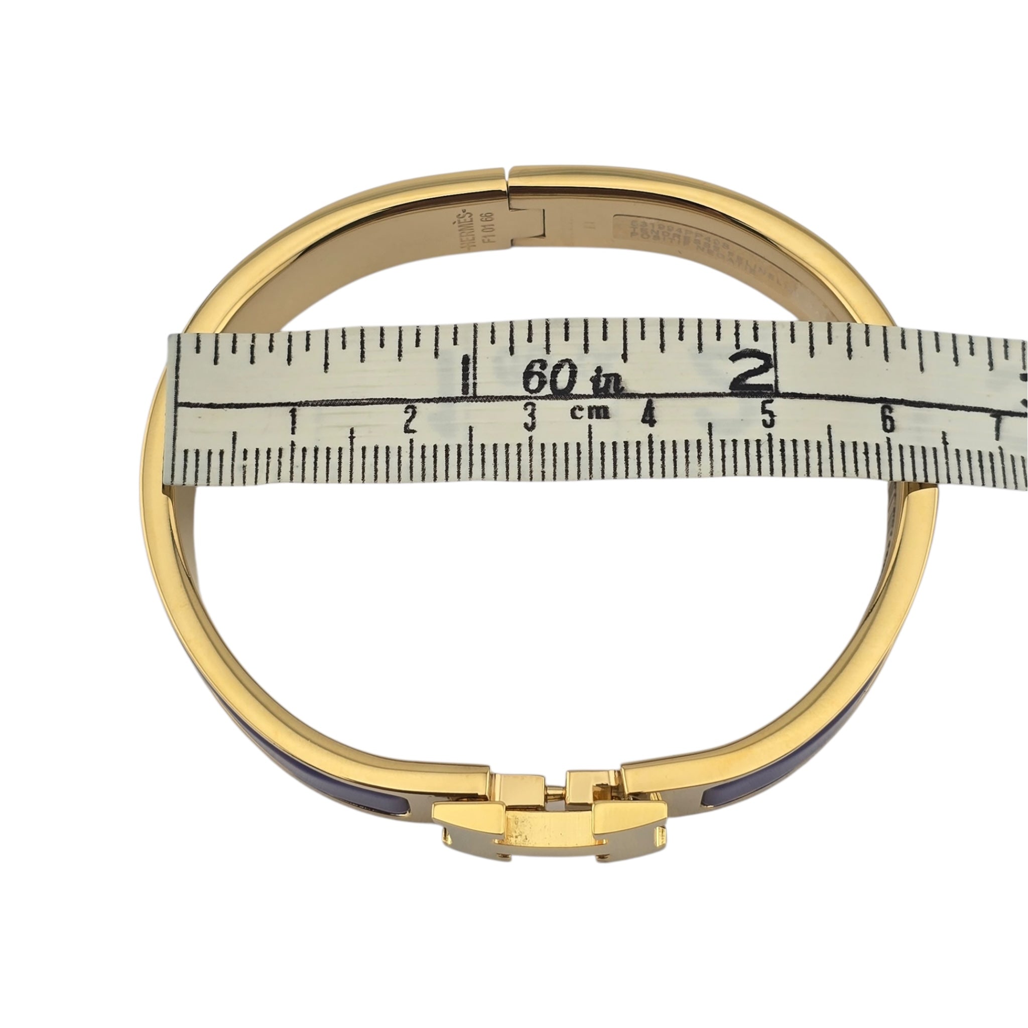 Hermes Clic H Bracelet Purple Gold GM