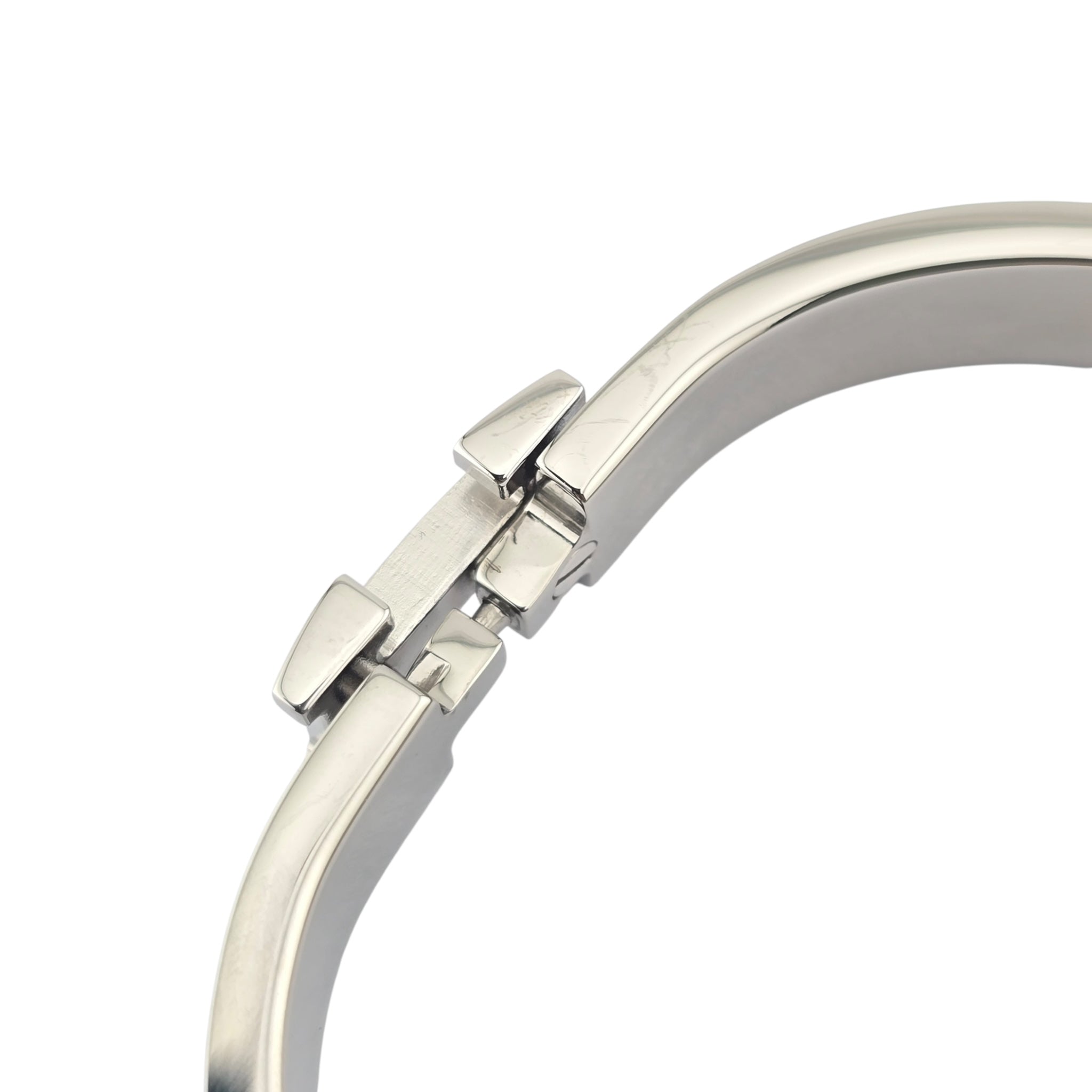 Hermes Clic H Bracelet Baby Blue Palladium GM