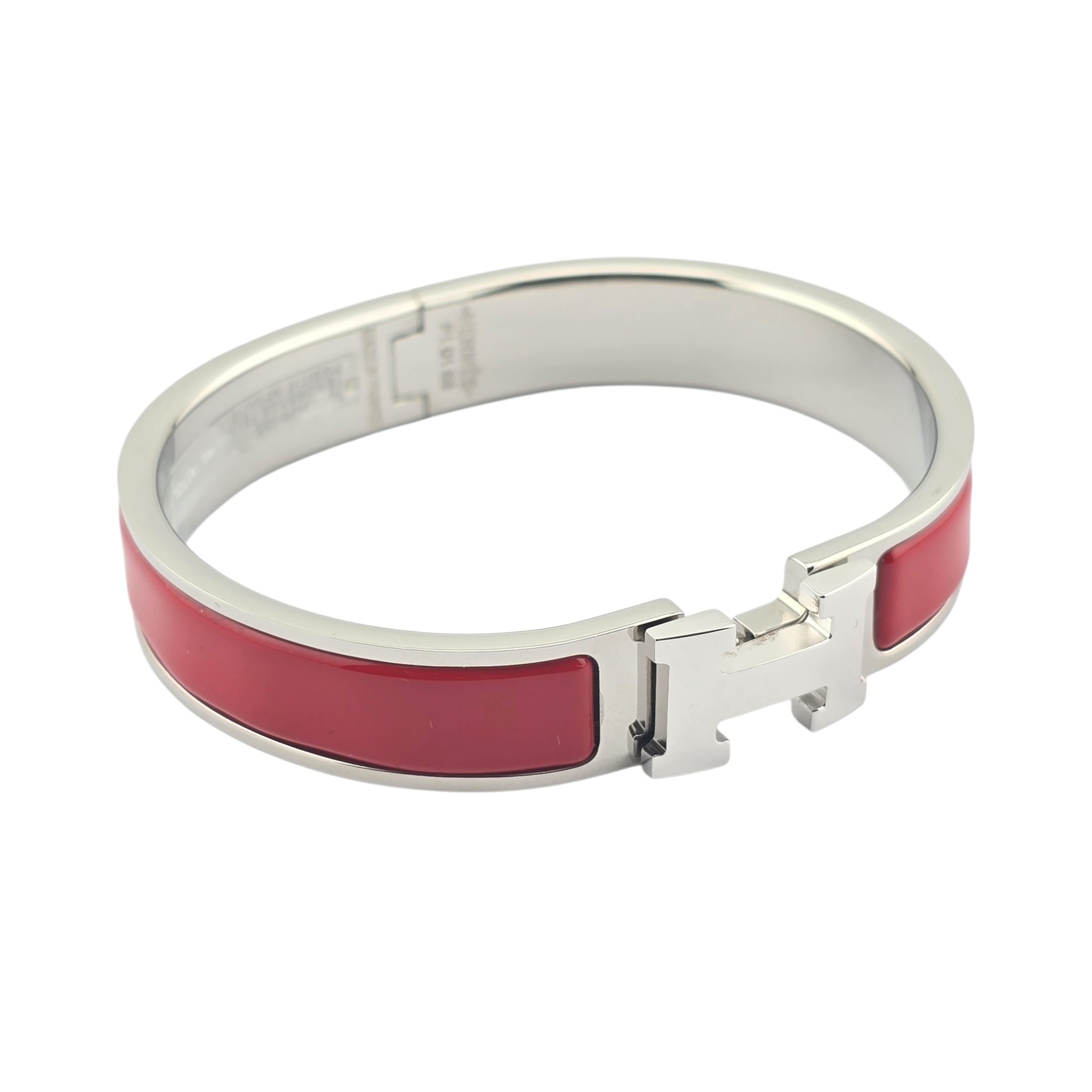 Hermes Clic H Bracelet Red Palladium GM