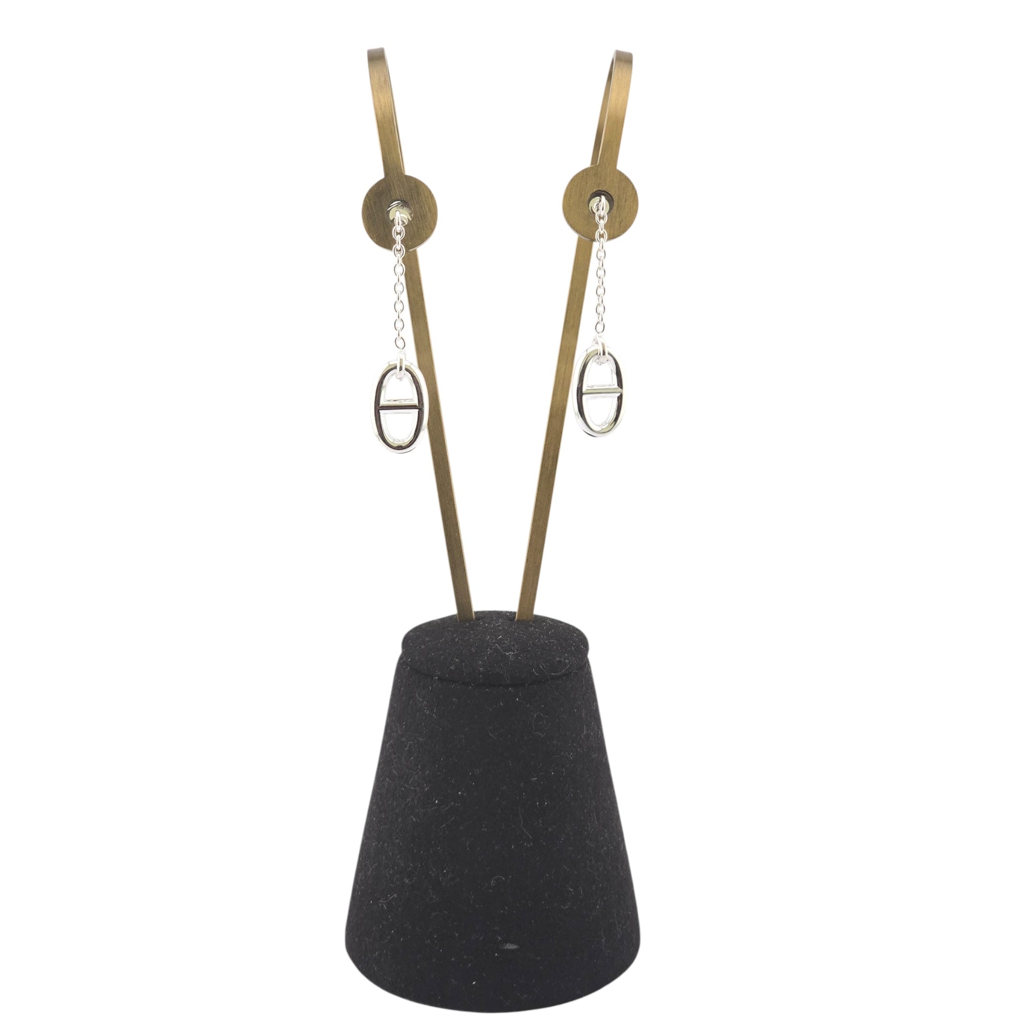 Hermes Farandole Sterling Silver Earrings Medium