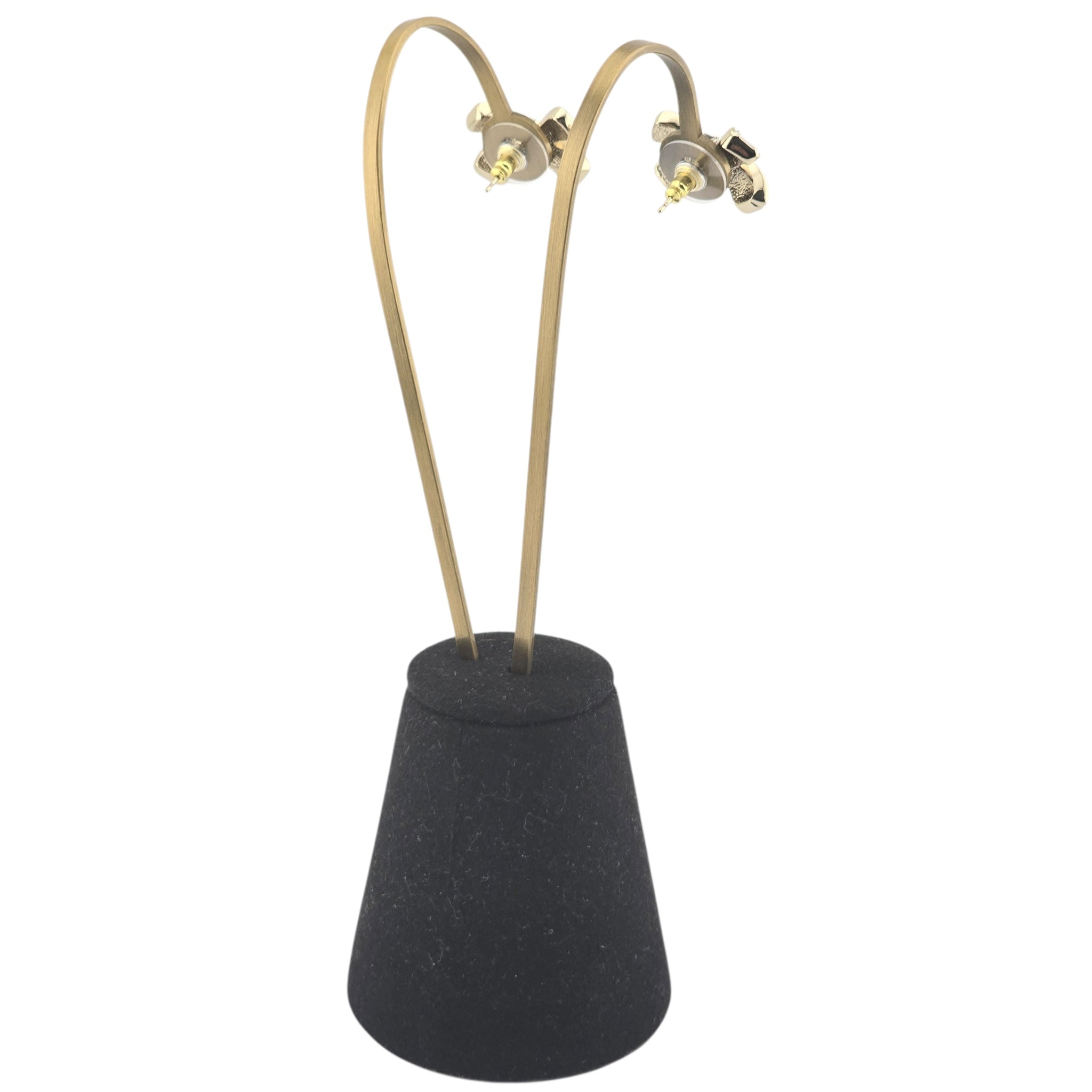 Chanel CC Gold Crystal Enamel Bow Earrings 2025 CHANEL