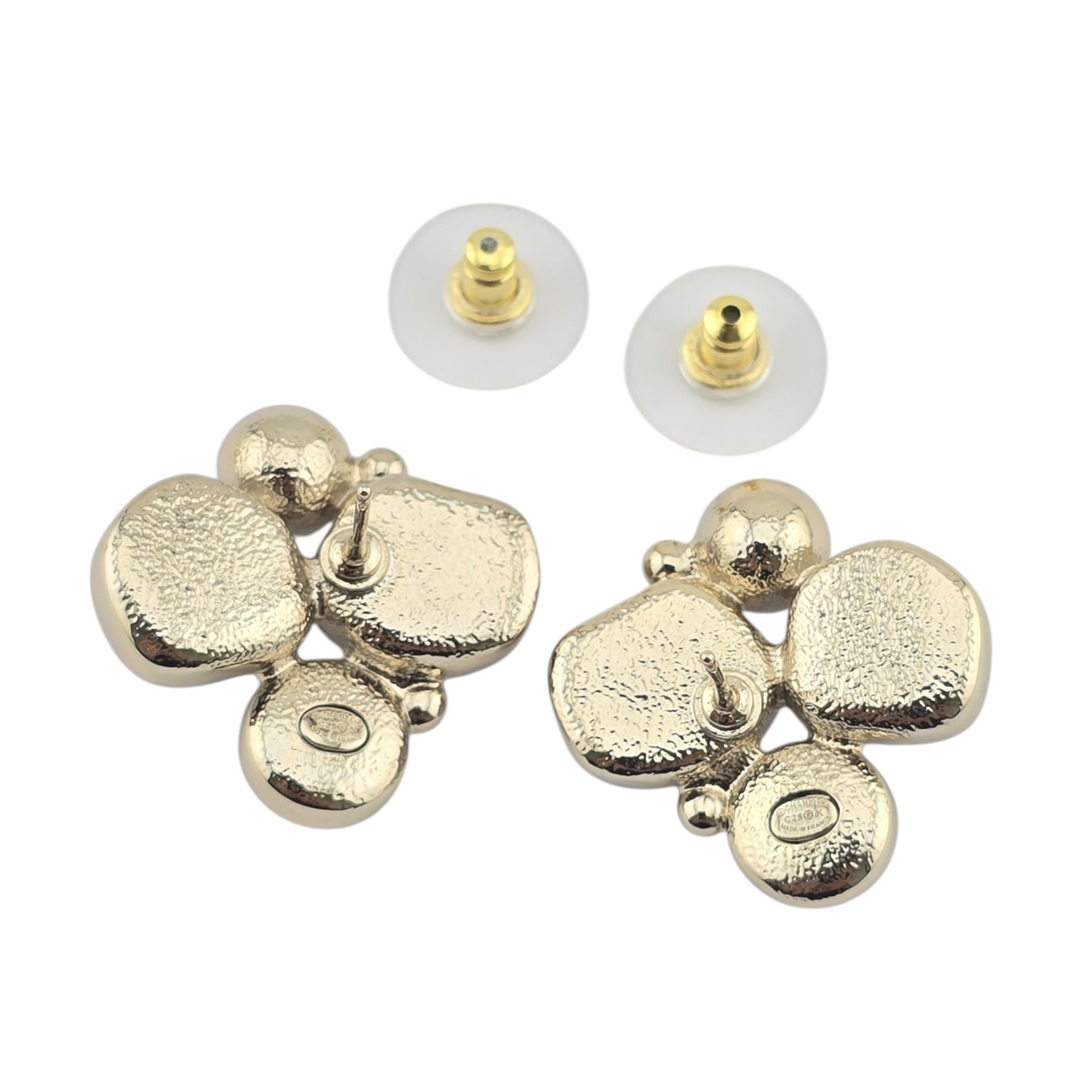 Chanel CC Enamel Pearl Earrings 2025 CHANEL