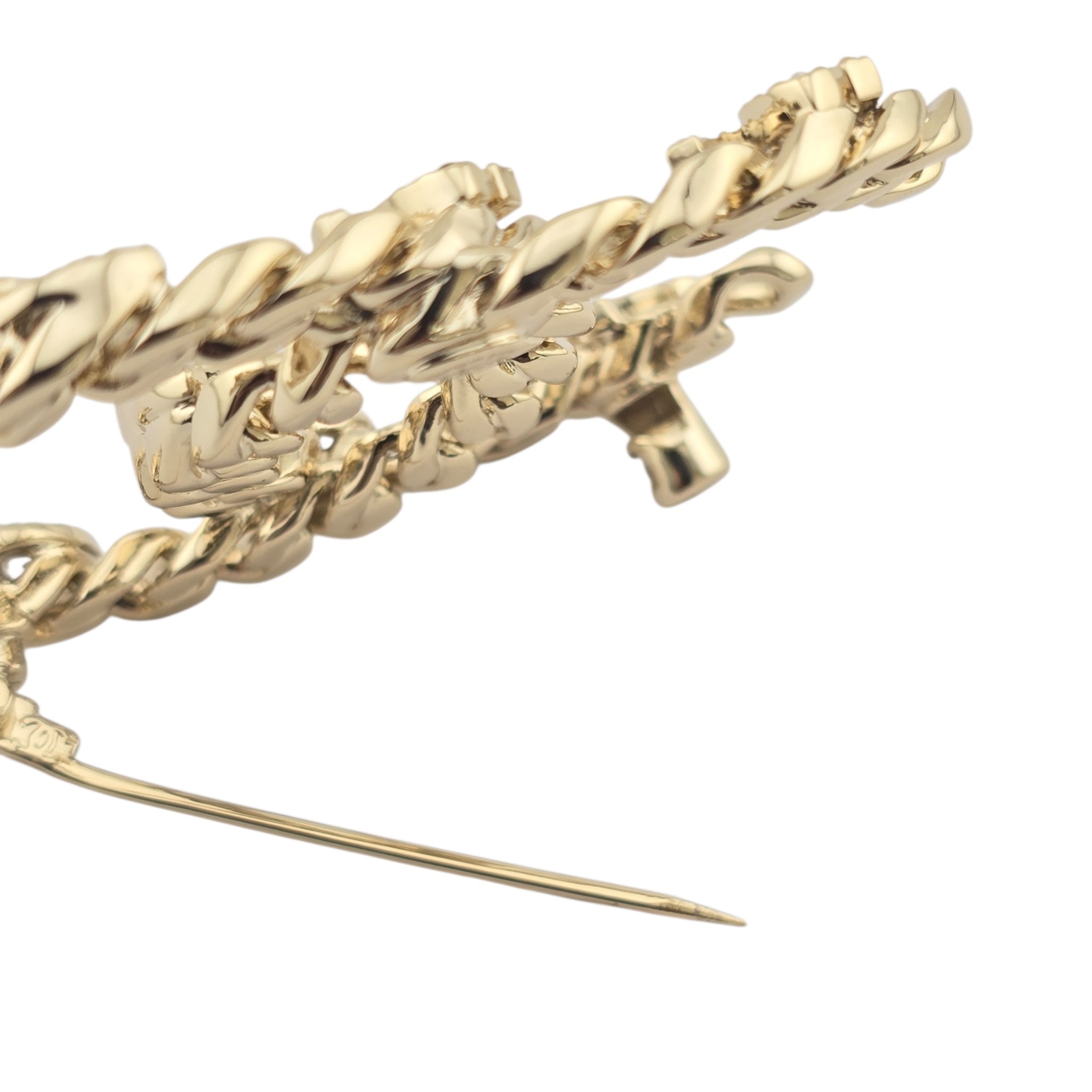 Chanel CC Crystal Gold Brooch 2022 CHANEL