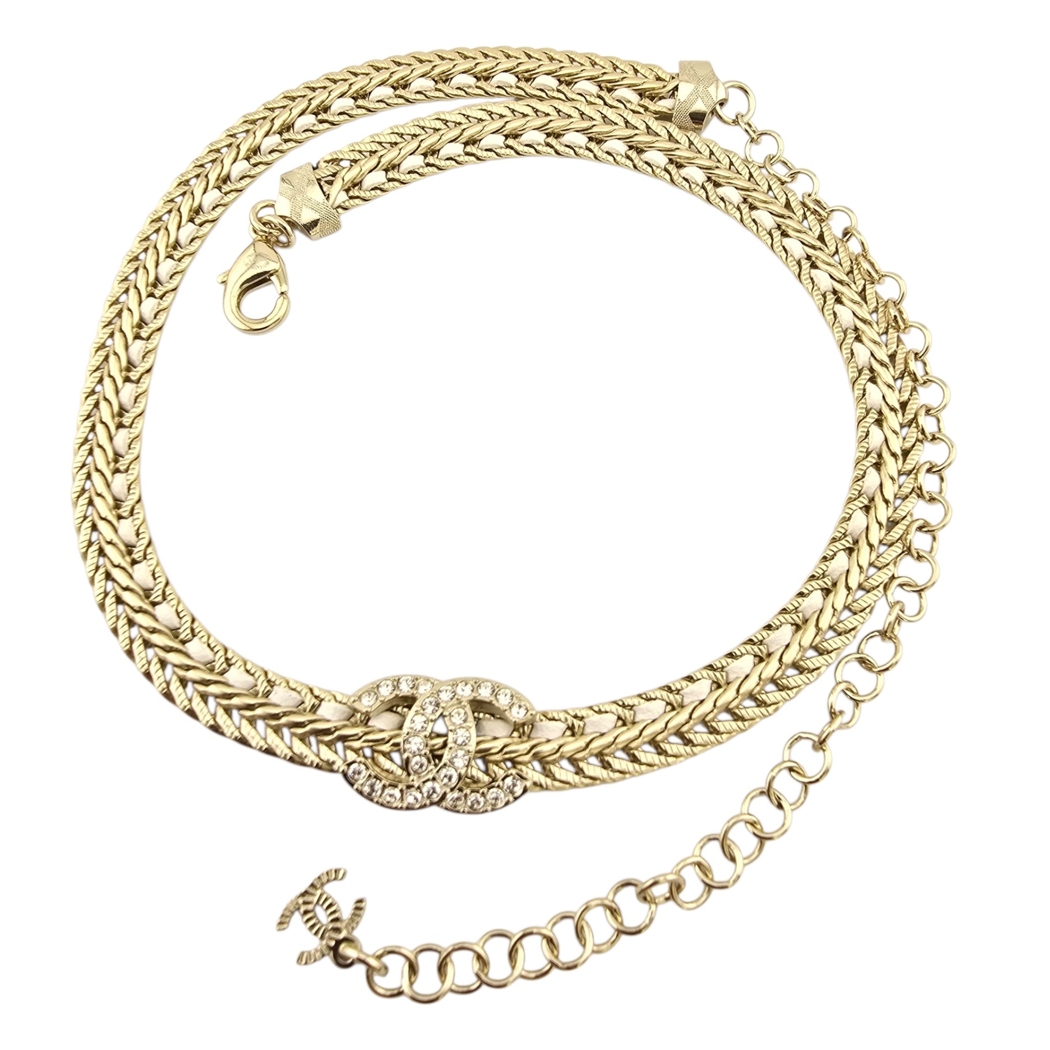 Chanel CC Leather Choker Necklace 2022 CHANEL