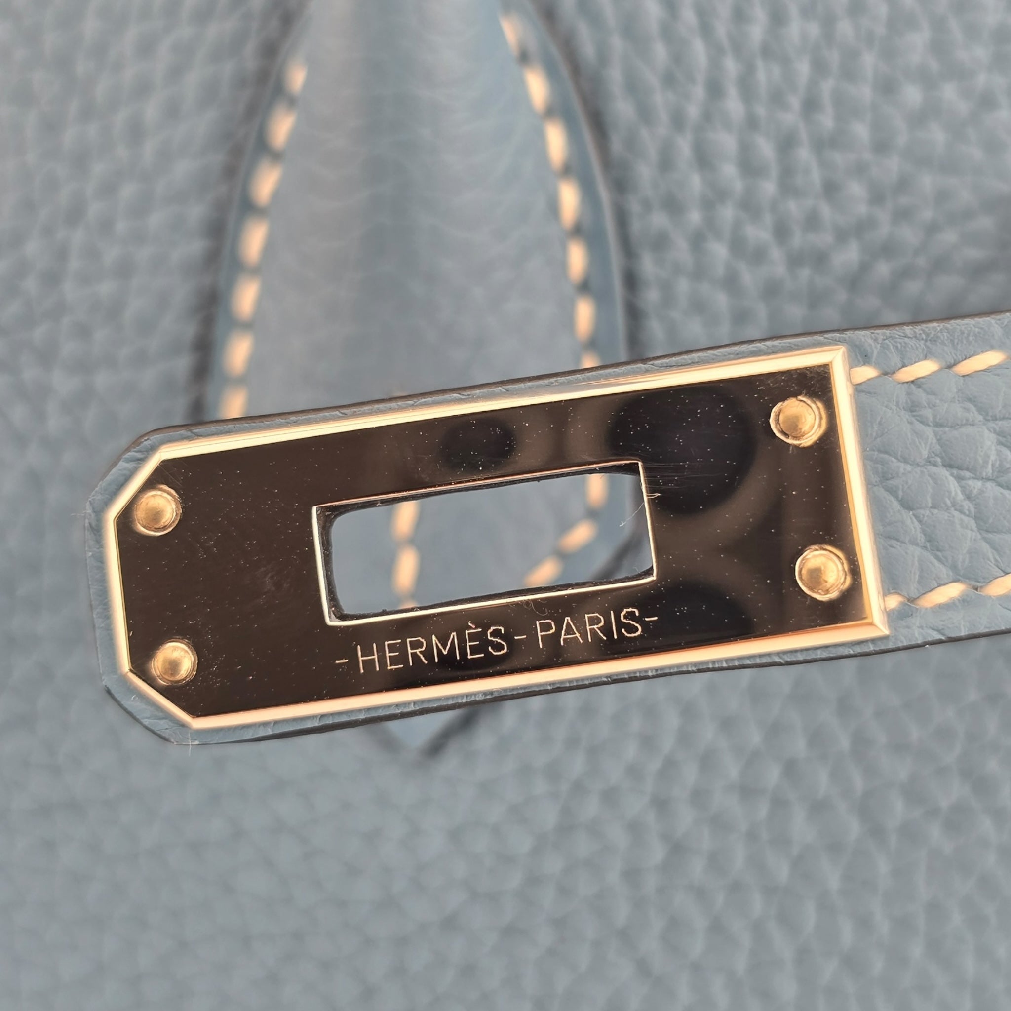 Hermes Birkin 25 Bleu Jean Togo PHW HERMES