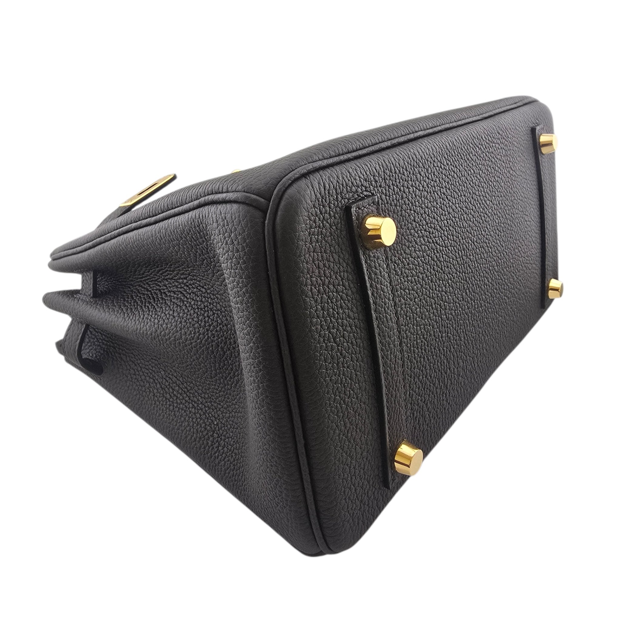 Hermes Birkin 25 Ebene Togo Gold Hardware HERMES