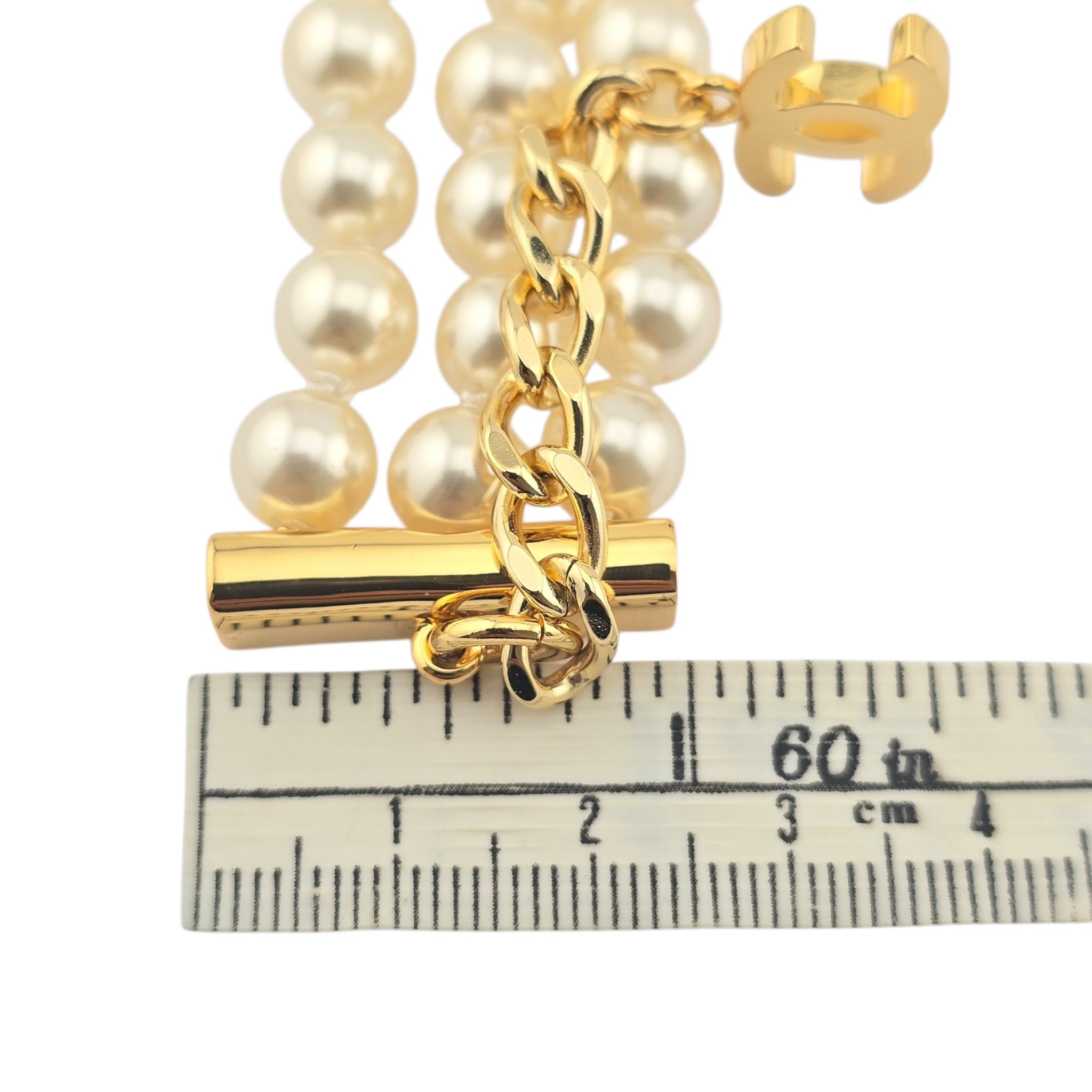 Chanel CC Faux Pearl Turnlock Bracelet 2024 CHANEL