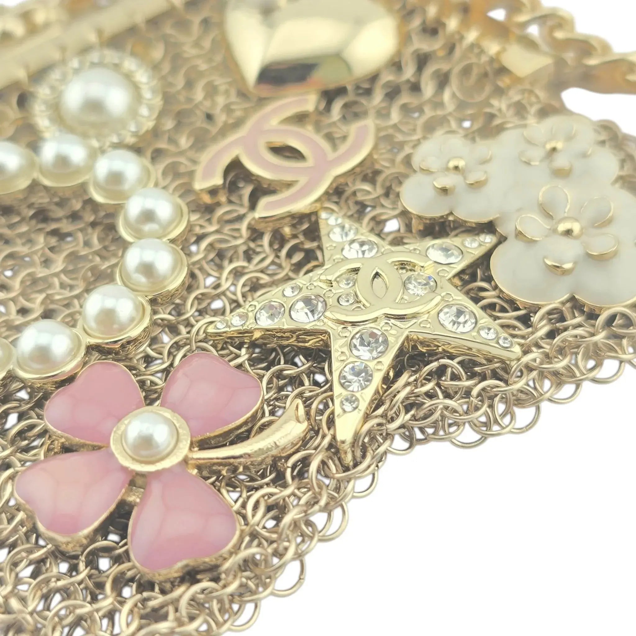 Chanel CC Gold Metal Chain Embellished Mini Frame Pouch CHANEL