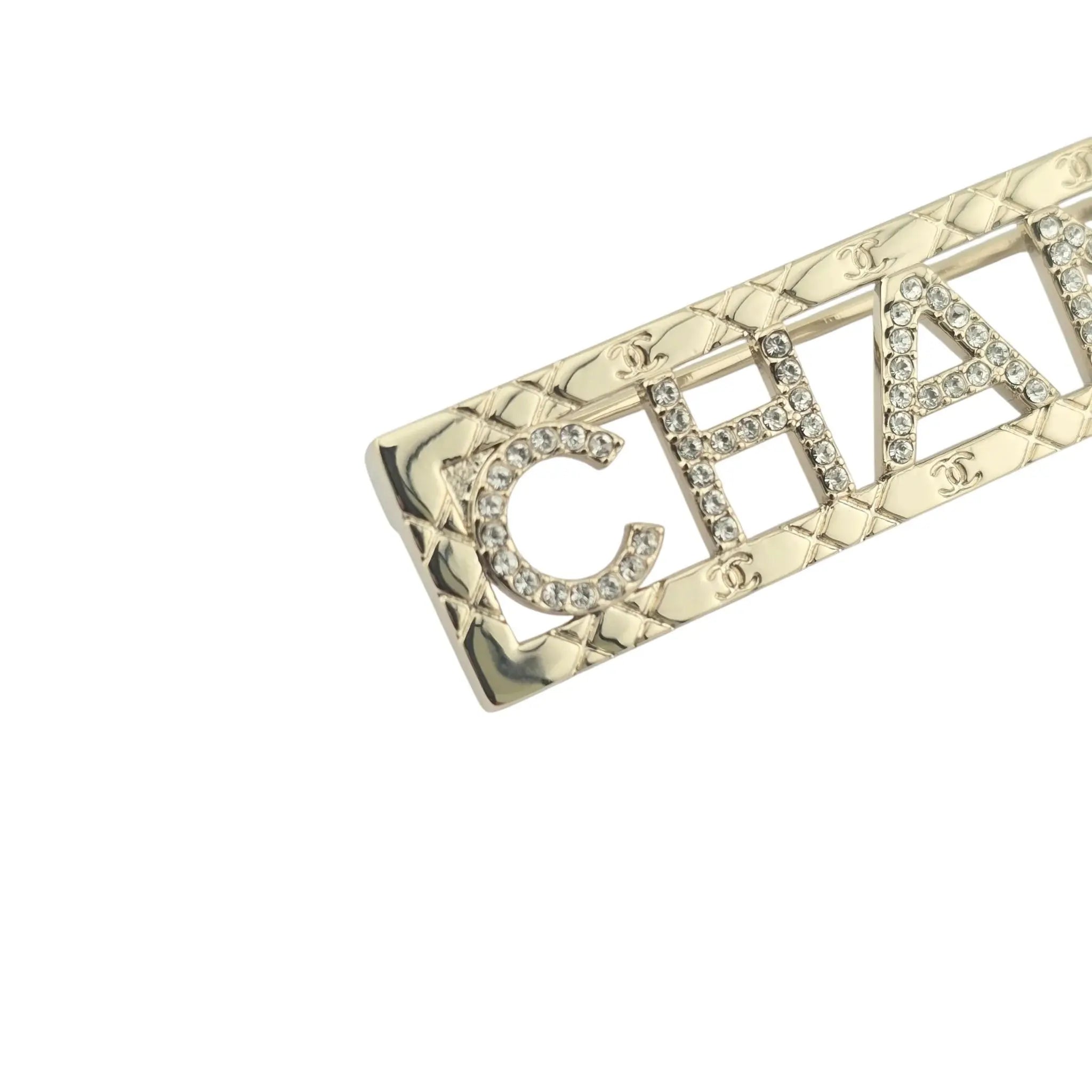 Chanel CC Logo Crystal Brooch 2025 CHANEL