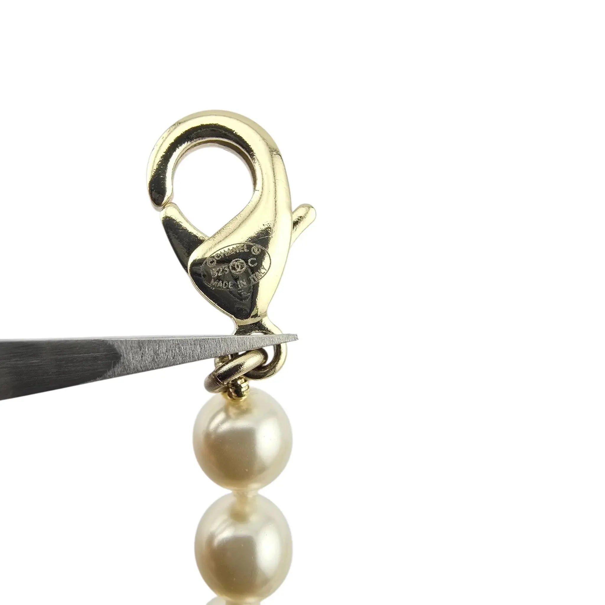 Chanel CC Faux Pearl Hanger Pendant Necklace 2023 CHANEL