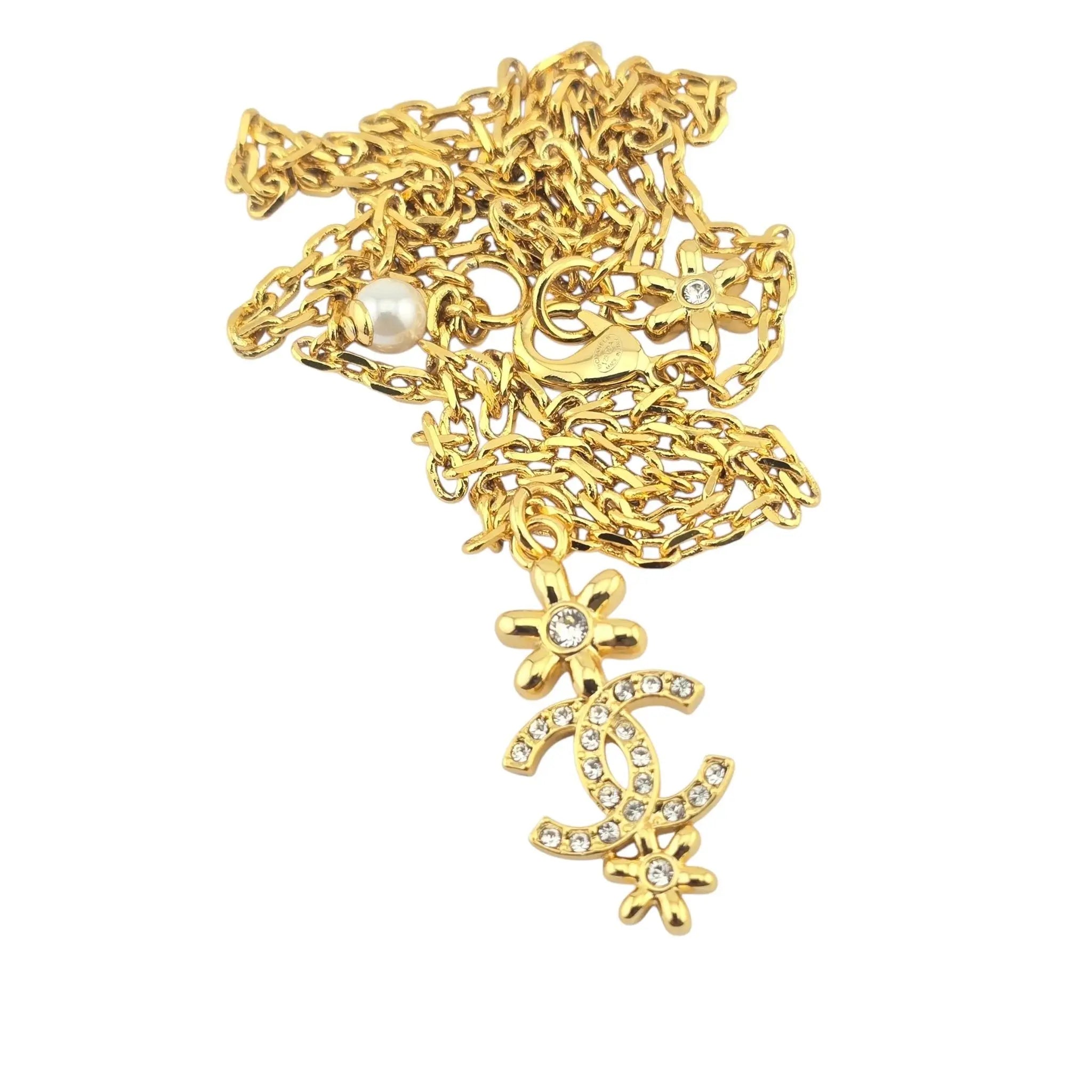 Chanel CC Gold Floral Necklace 2023 CHANEL