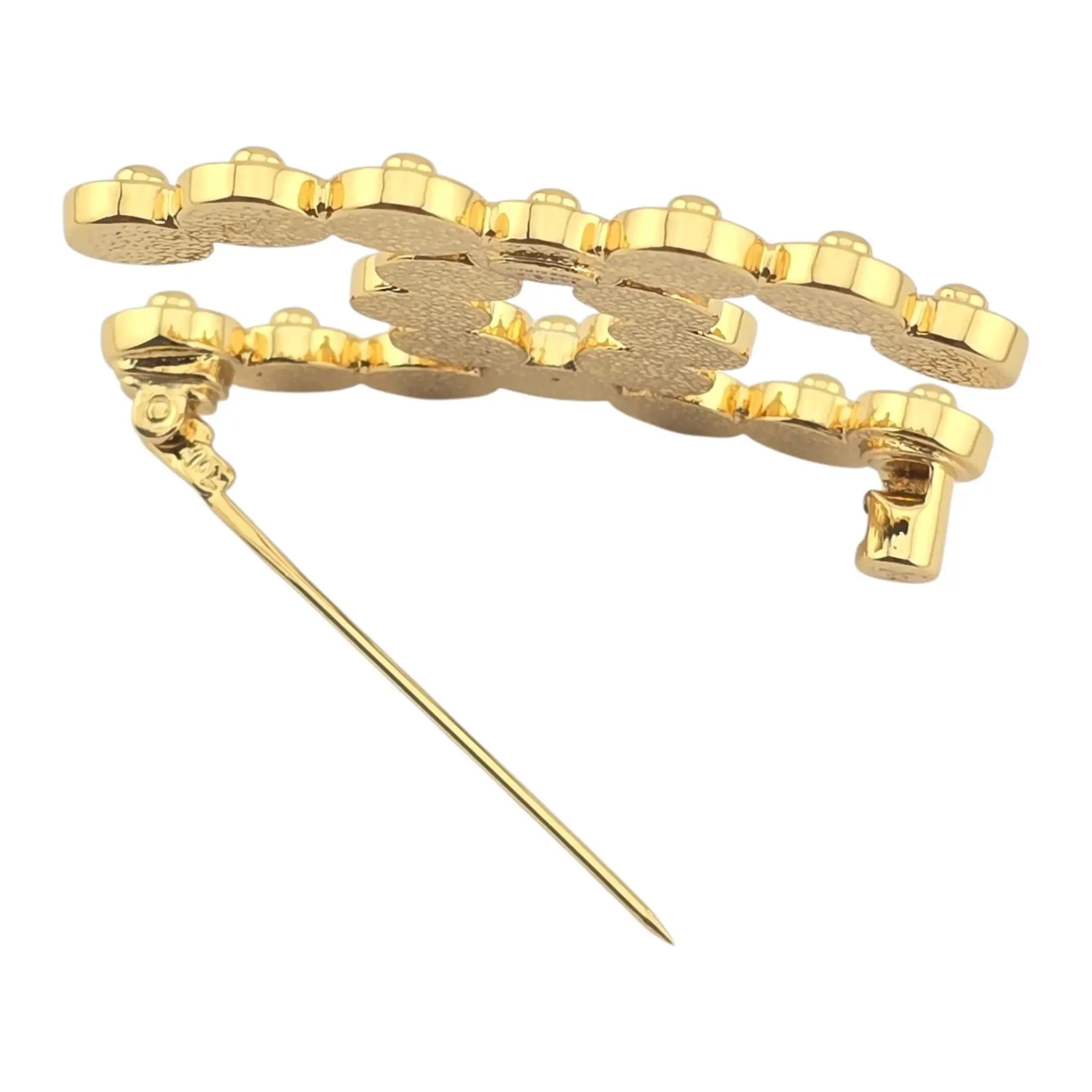 Chanel CC Gold Button Brooch 2024 CHANEL
