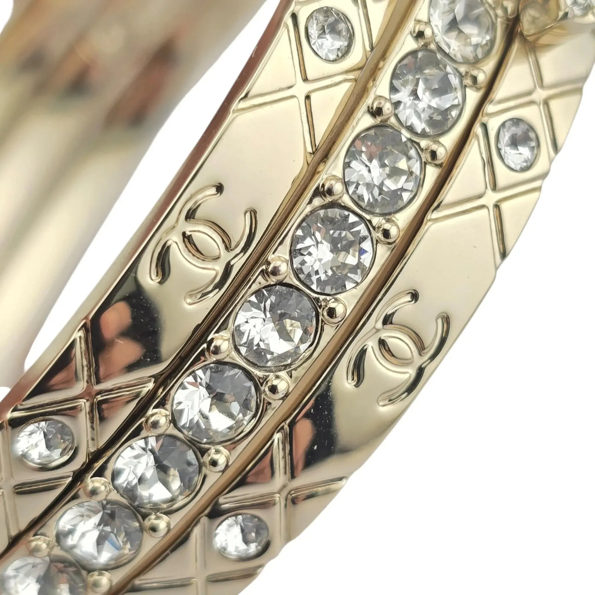 Chanel CC Cuff Bangle Gold Set S 2025 CHANEL