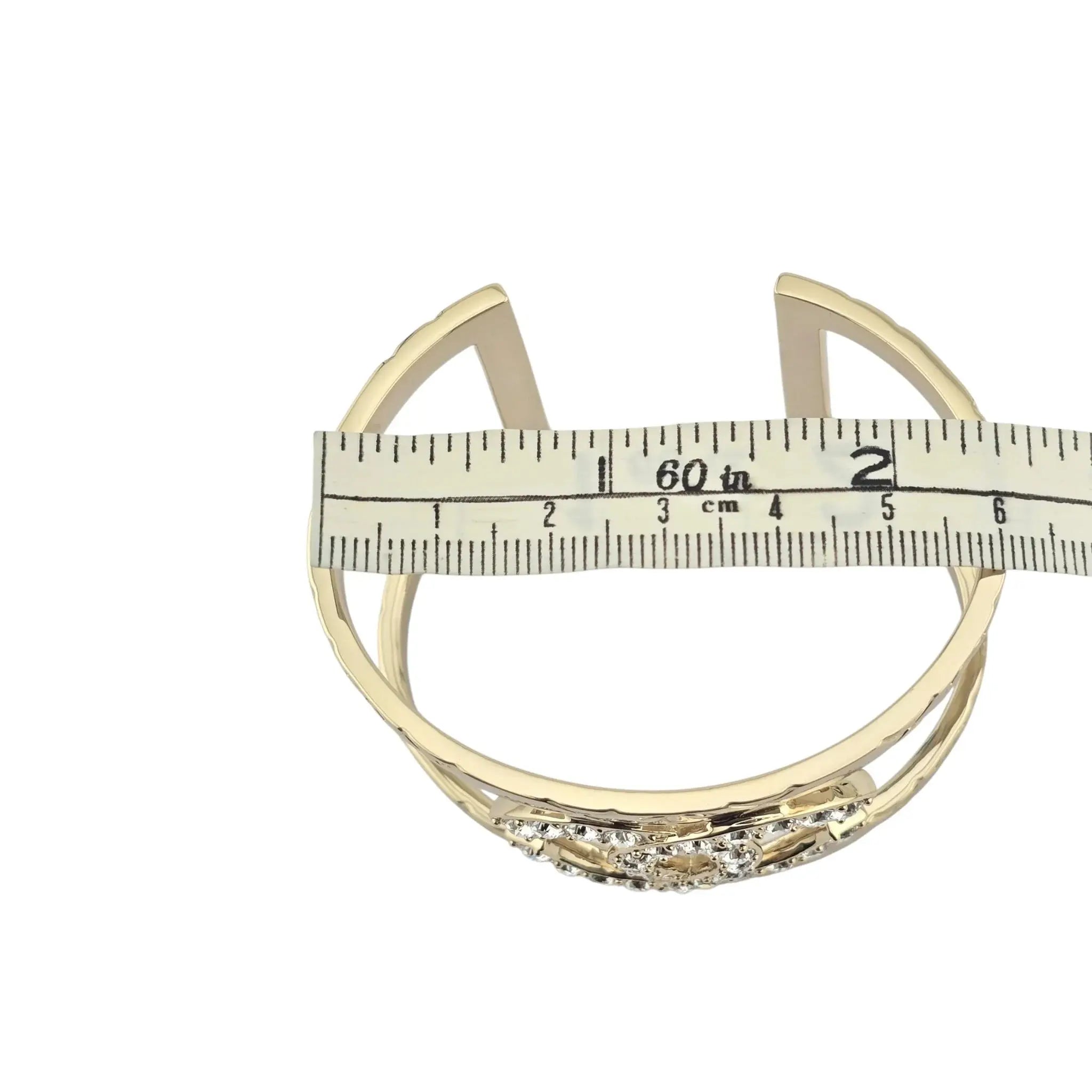 Chanel CC Cuff Bangle Gold 2025 CHANEL