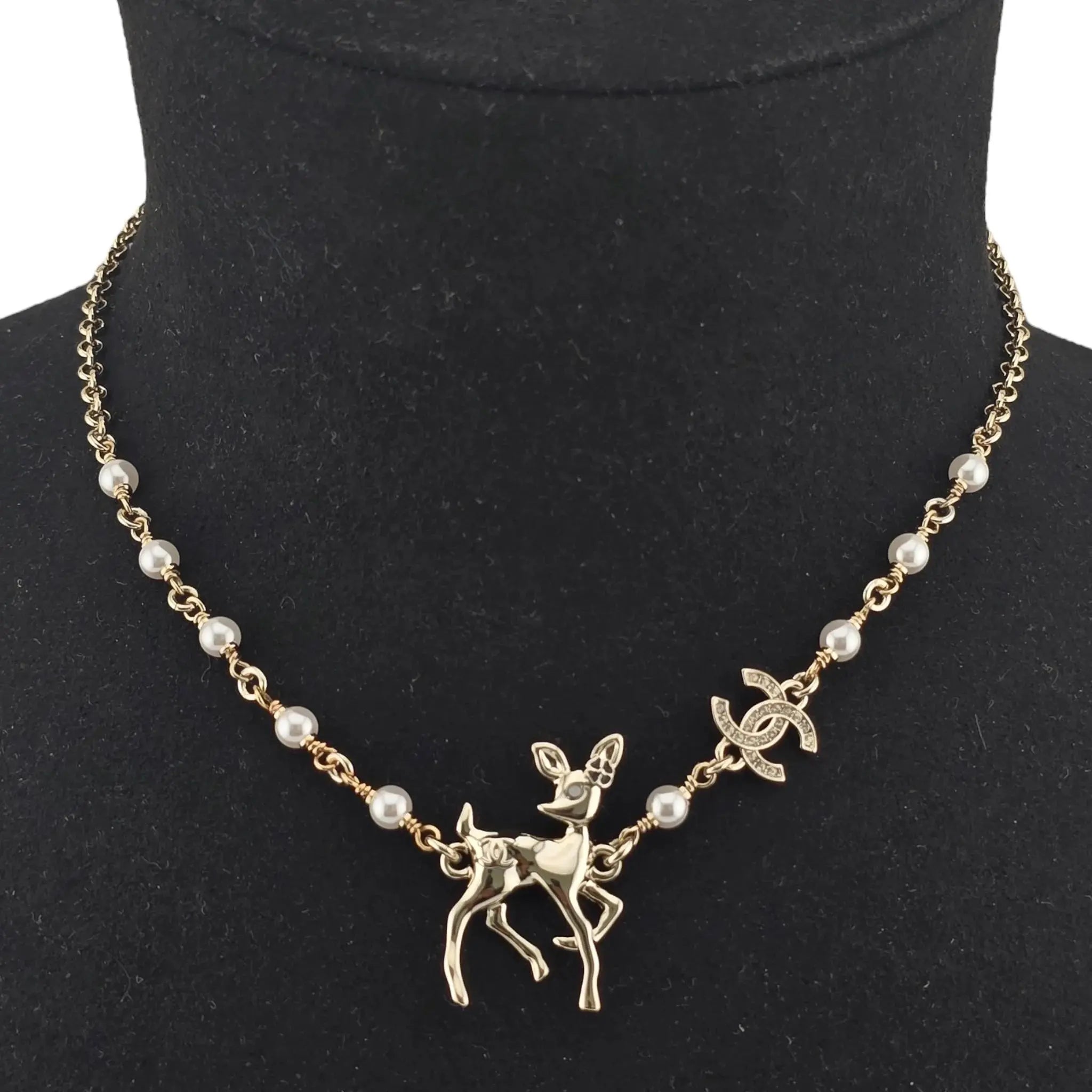 Chanel CC Deer Gold Choker Necklace 2025 CHANEL