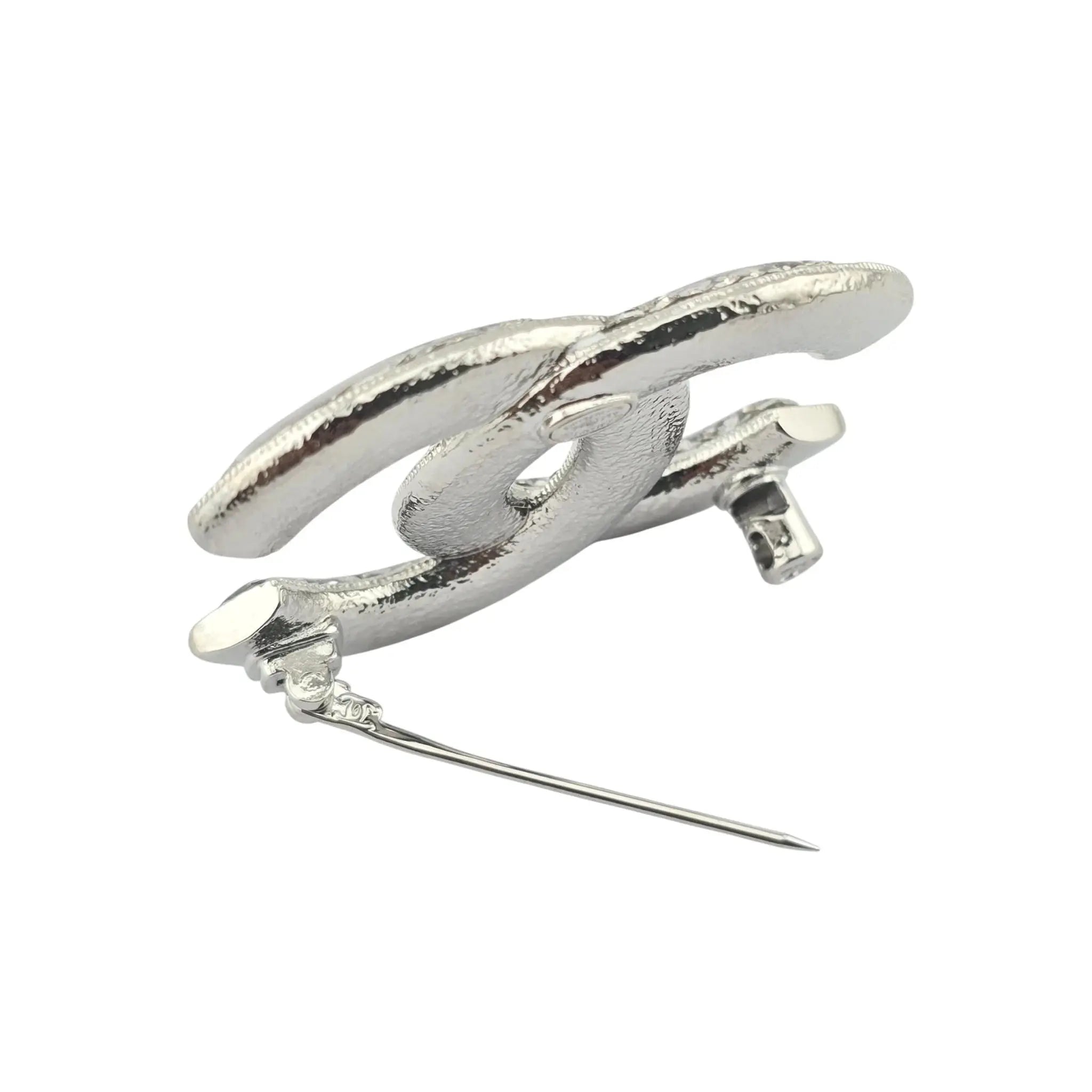 Chanel CC Silver Crystals Enamel Brooch 2025 CHANEL