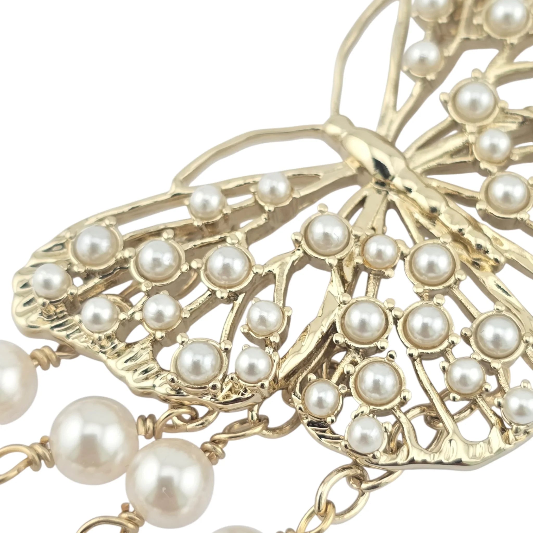 Christian Dior Toile de Jouy Papillon Butterfly Choker Necklace DIOR