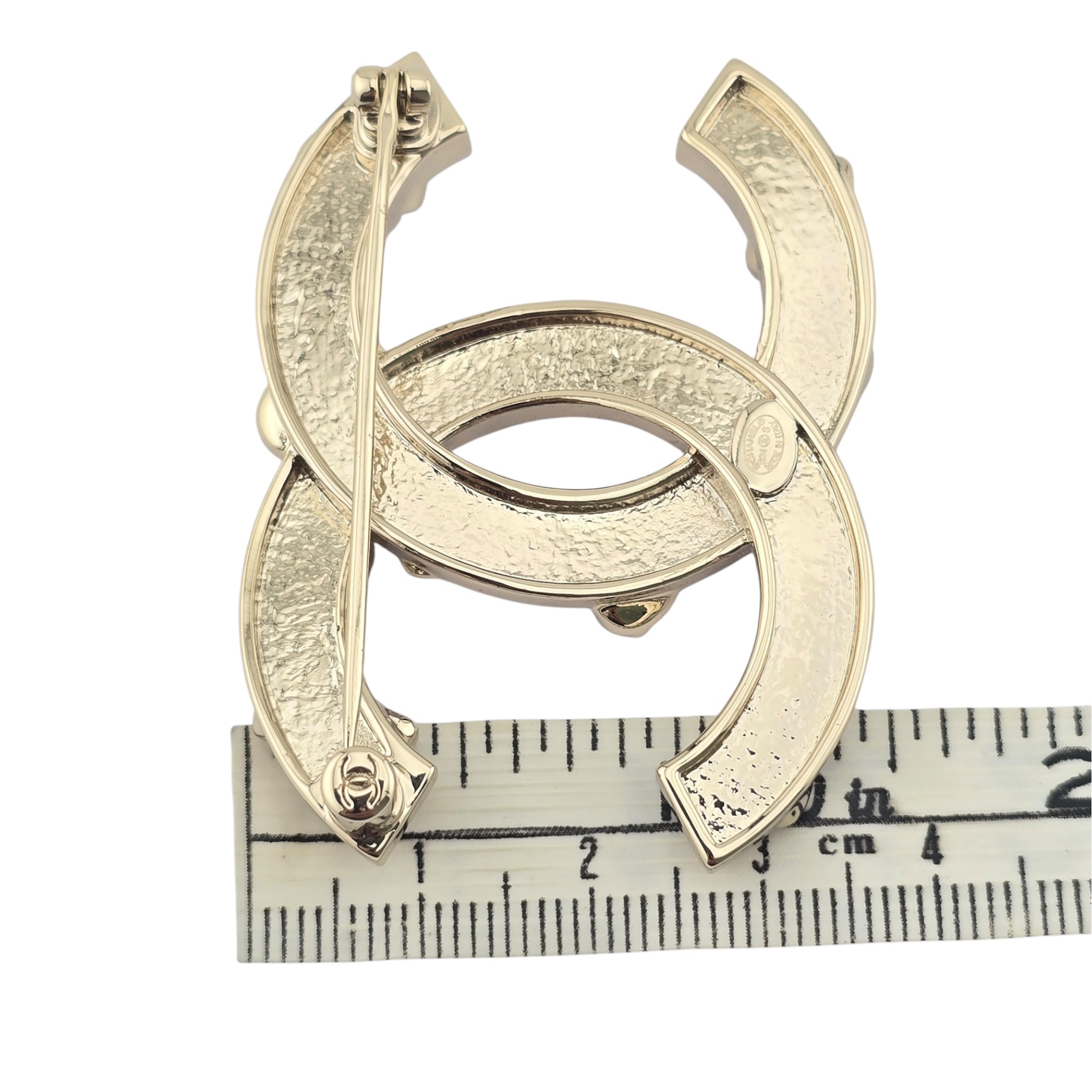 Chanel CC Pink Gold Enamel Brooch 2024 CHANEL