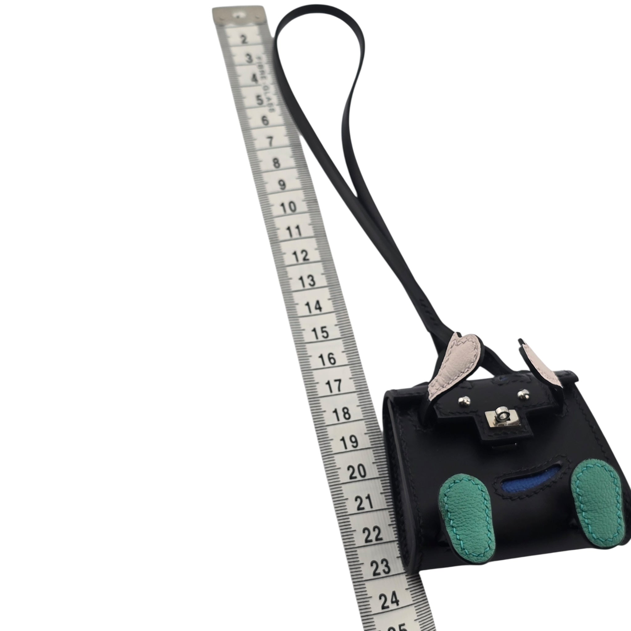 Hermes Quelle Idole Kelly Doll Bag Charm Noir Black