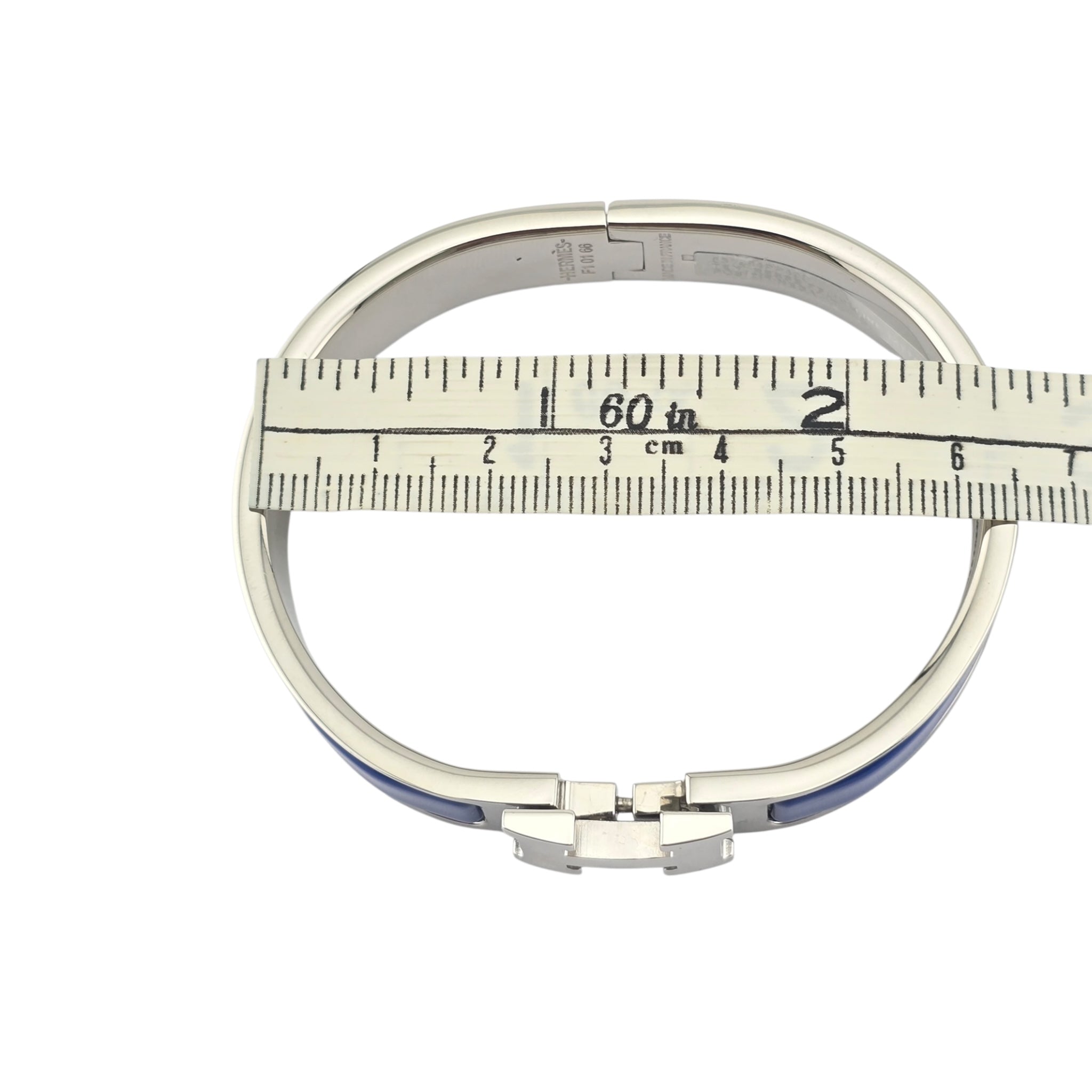 Hermes Clic H Bracelet Royal Blue Palladium GM