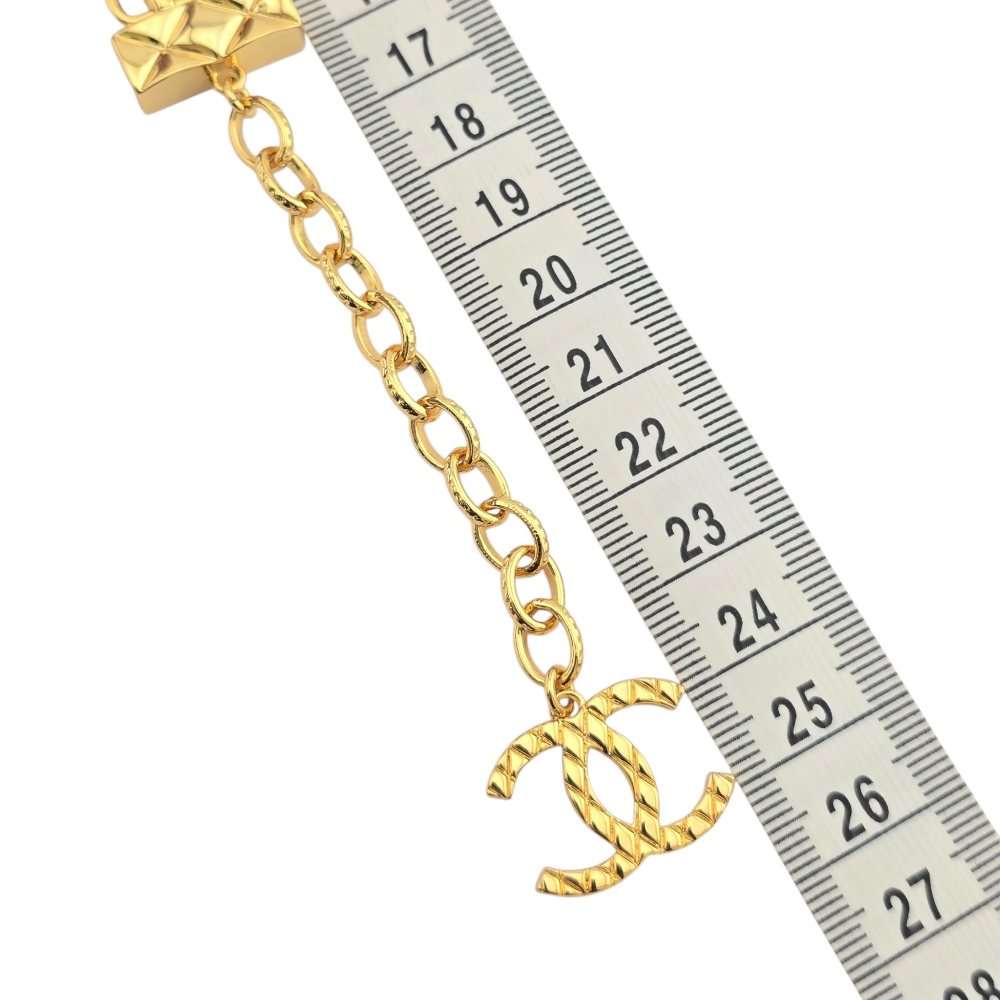 Chanel Metal CC Chain Flap Bag Bracelet Gold B23