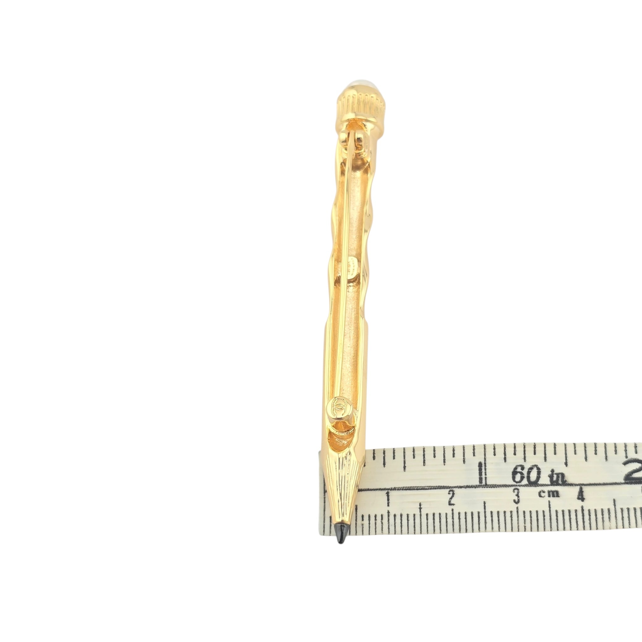 Chanel CC Gold Pencil Brooch 2025 CHANEL
