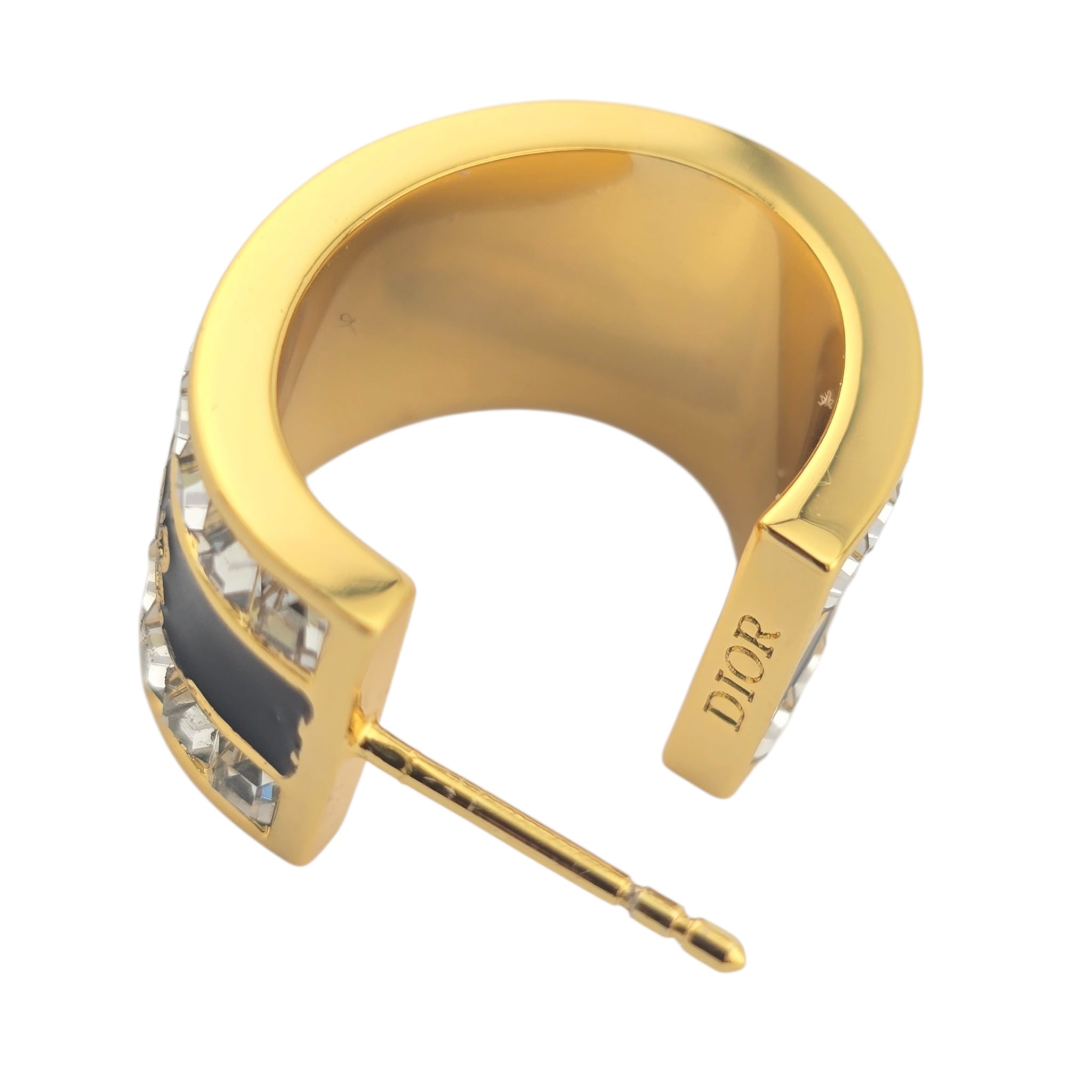 Christian Dior Night Code Black Enamel Earrings DIOR