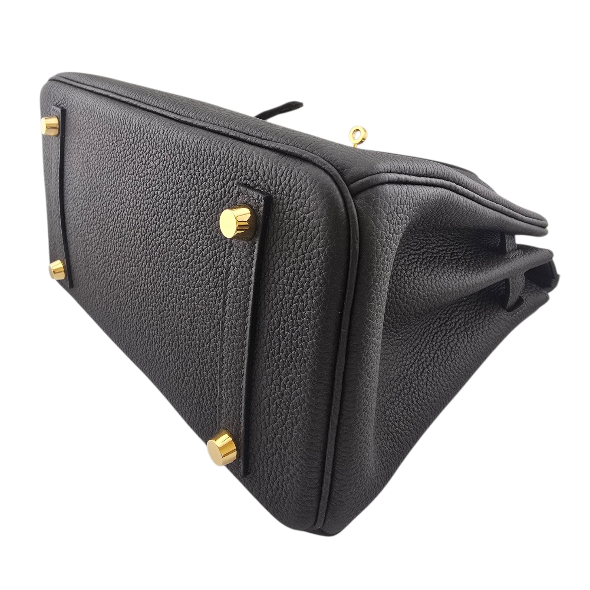 Hermes Birkin 25 Ebene Togo Gold Hardware HERMES