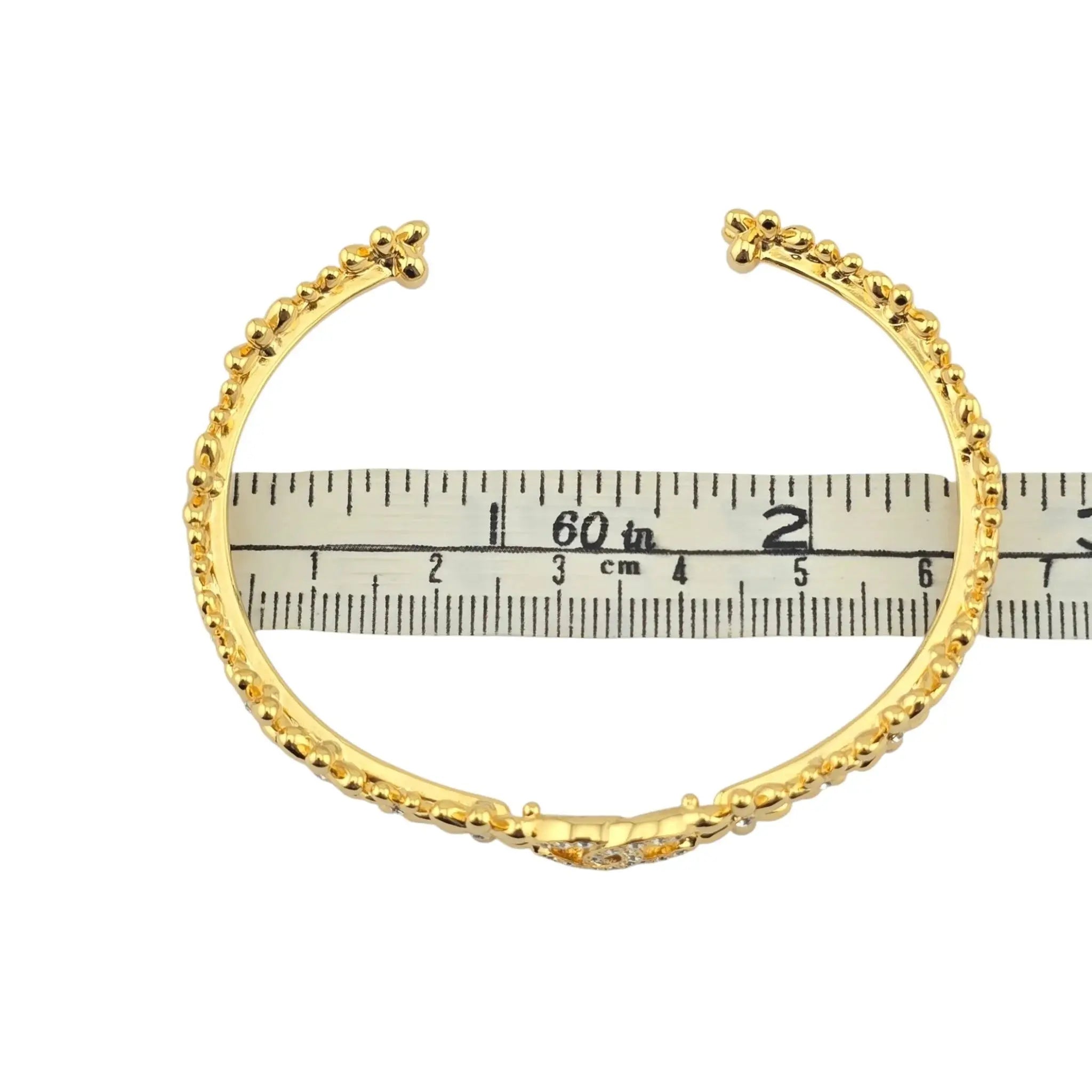 Chanel CC Gold Floral Bangle 2023 CHANEL
