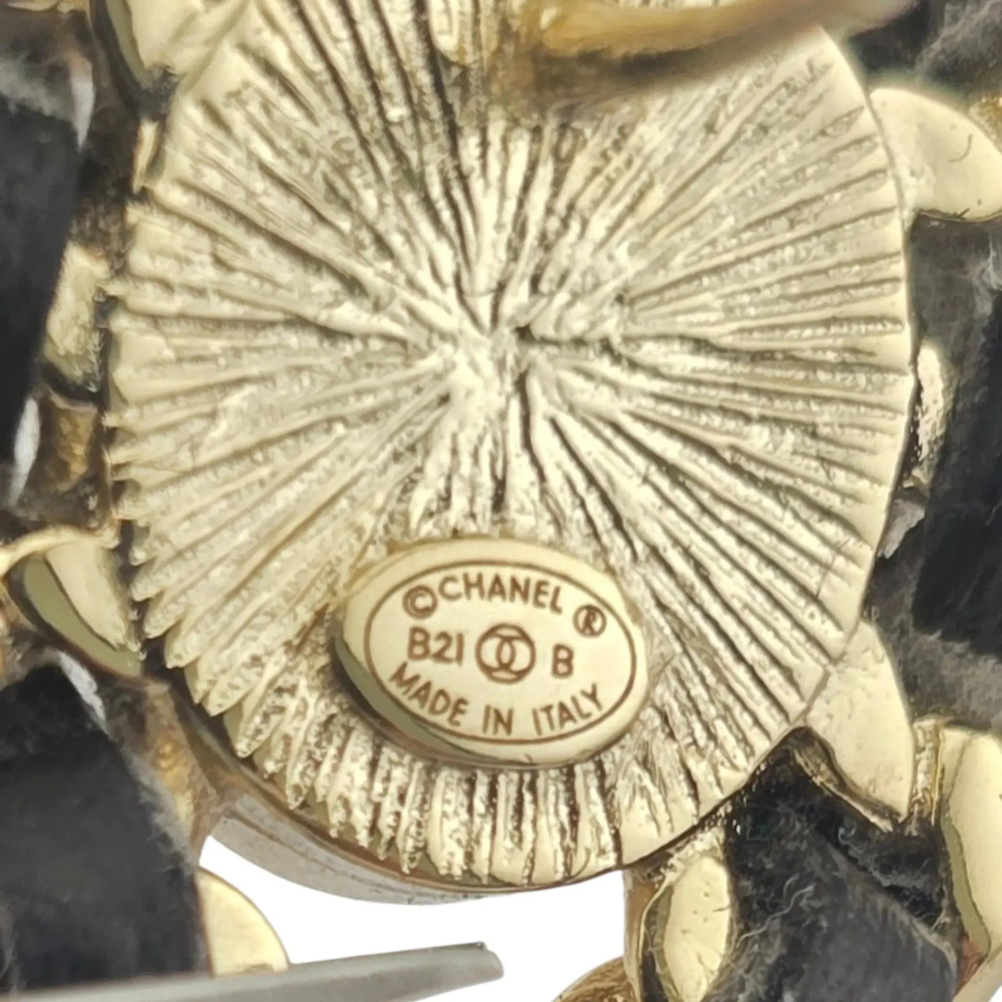 Chanel CC Black Leather Drop Earrings 2021 CHANEL