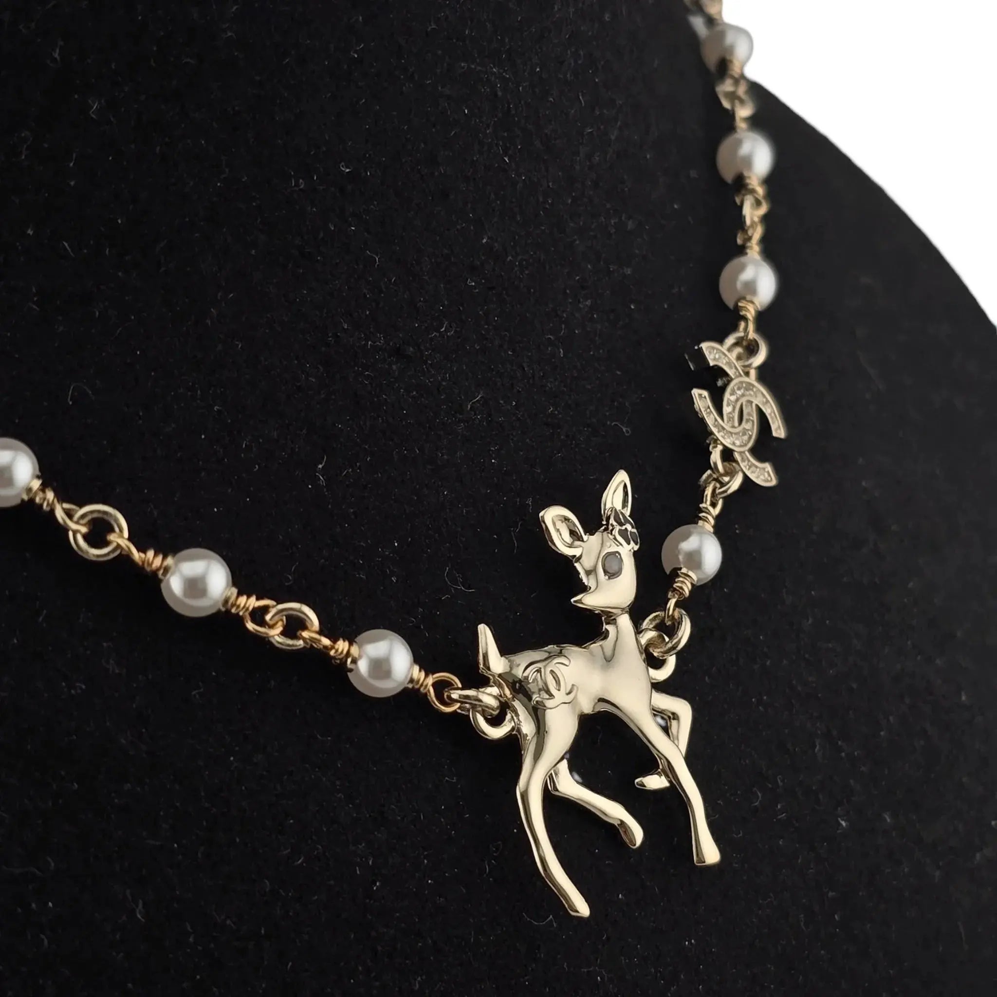 Chanel CC Deer Gold Choker Necklace 2025 CHANEL
