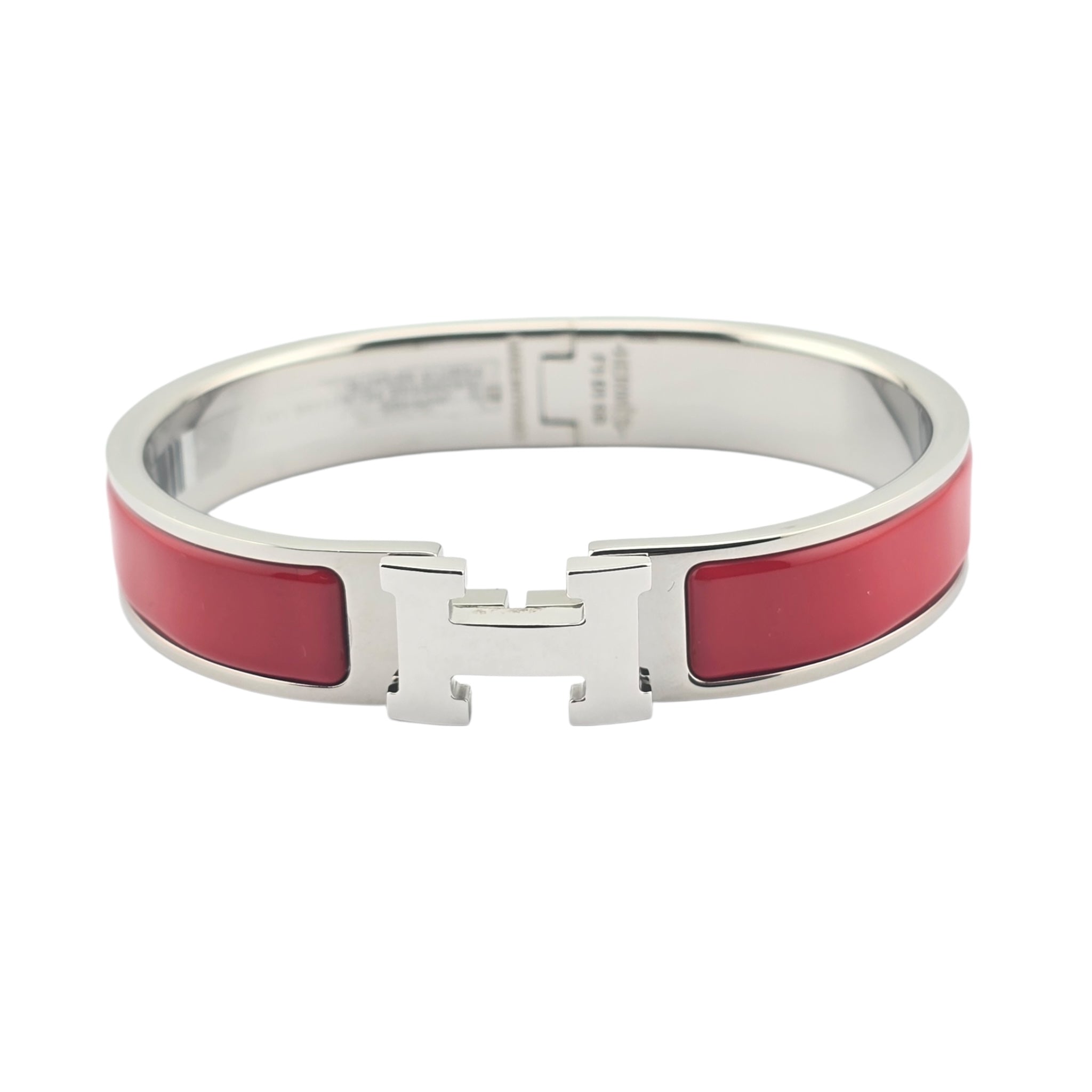 Hermes Clic H Bracelet Red Palladium GM