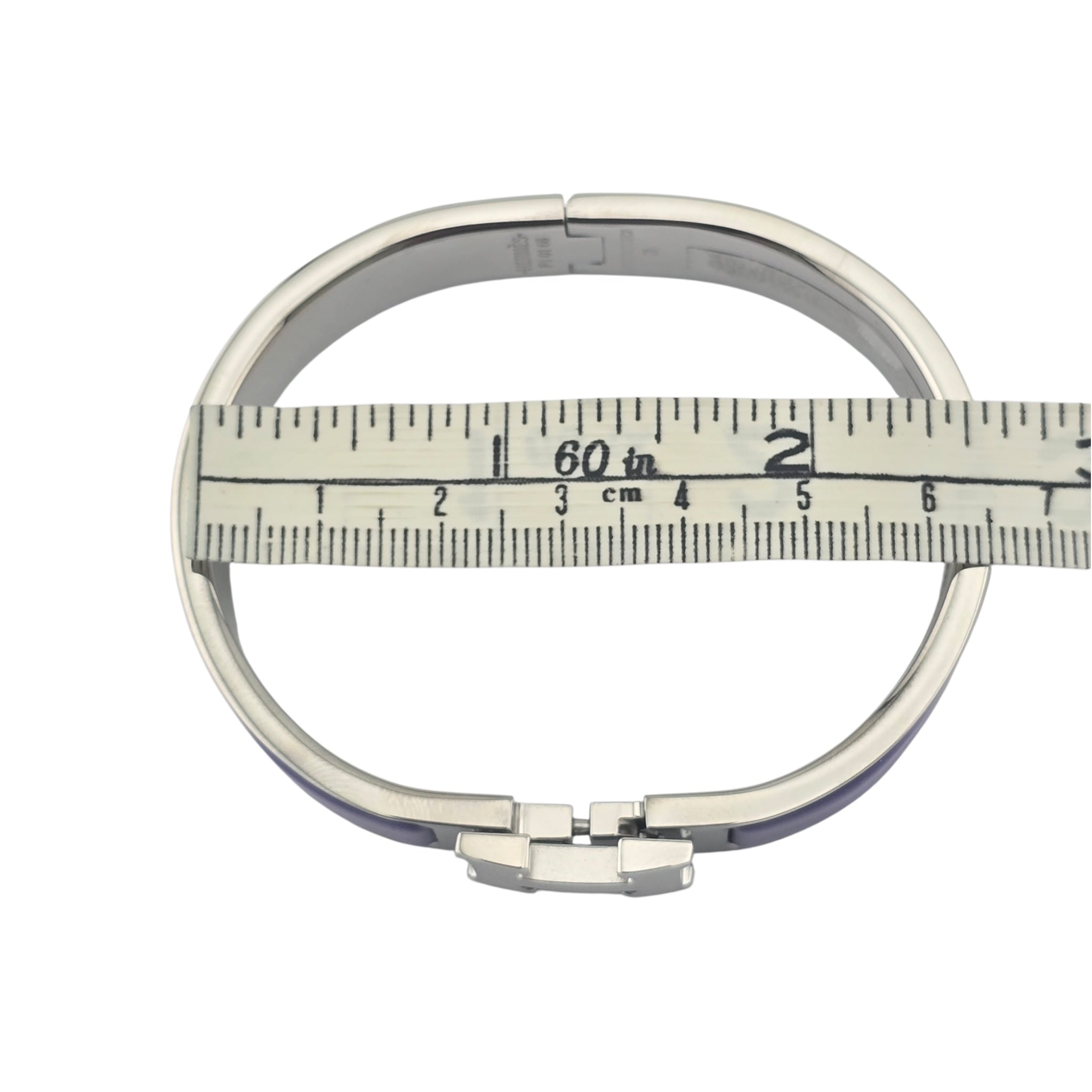 Hermes Clic H Bracelet Purple Lilas Palladium GM