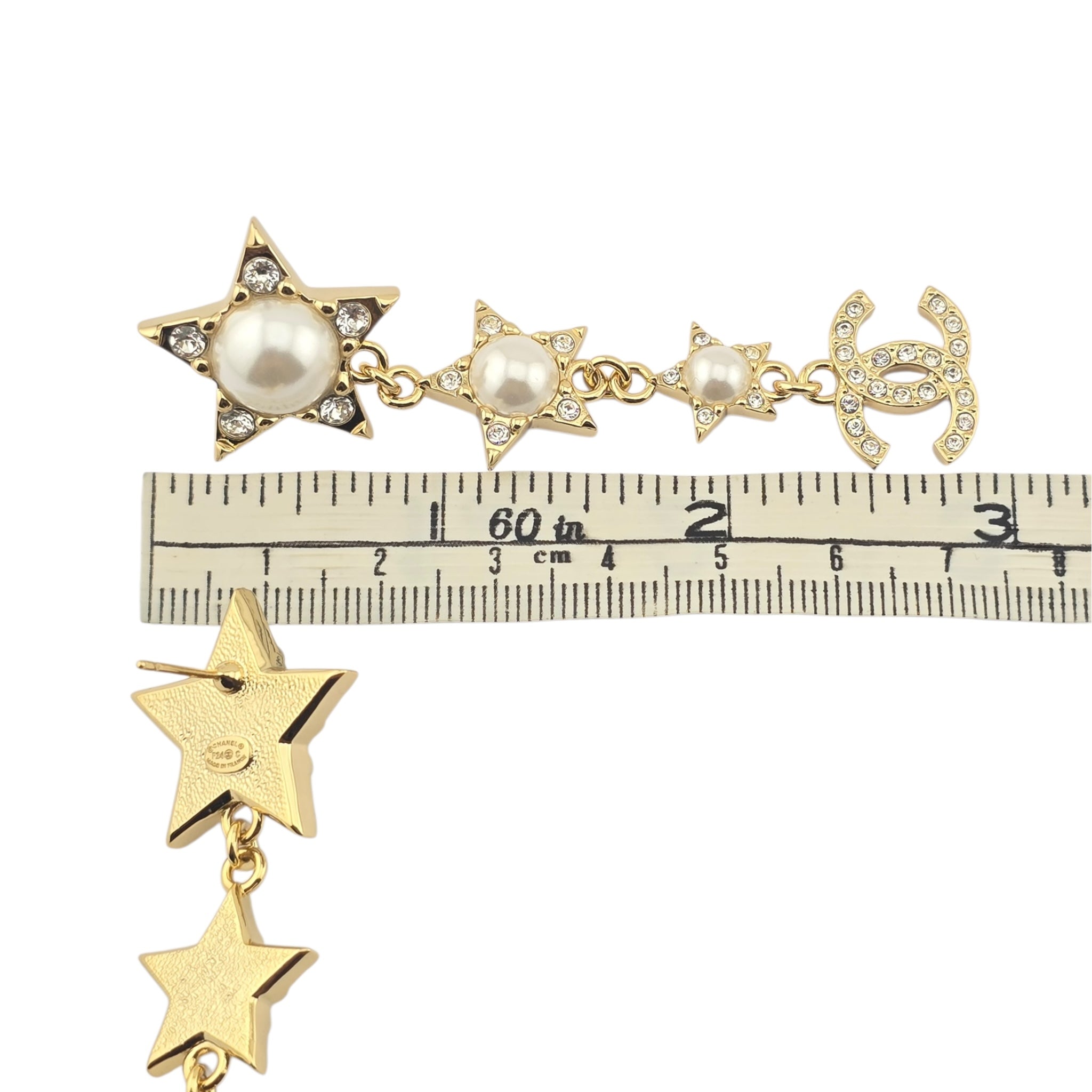 Chanel CC Gold Stars Drop Earrings 2024 CHANEL
