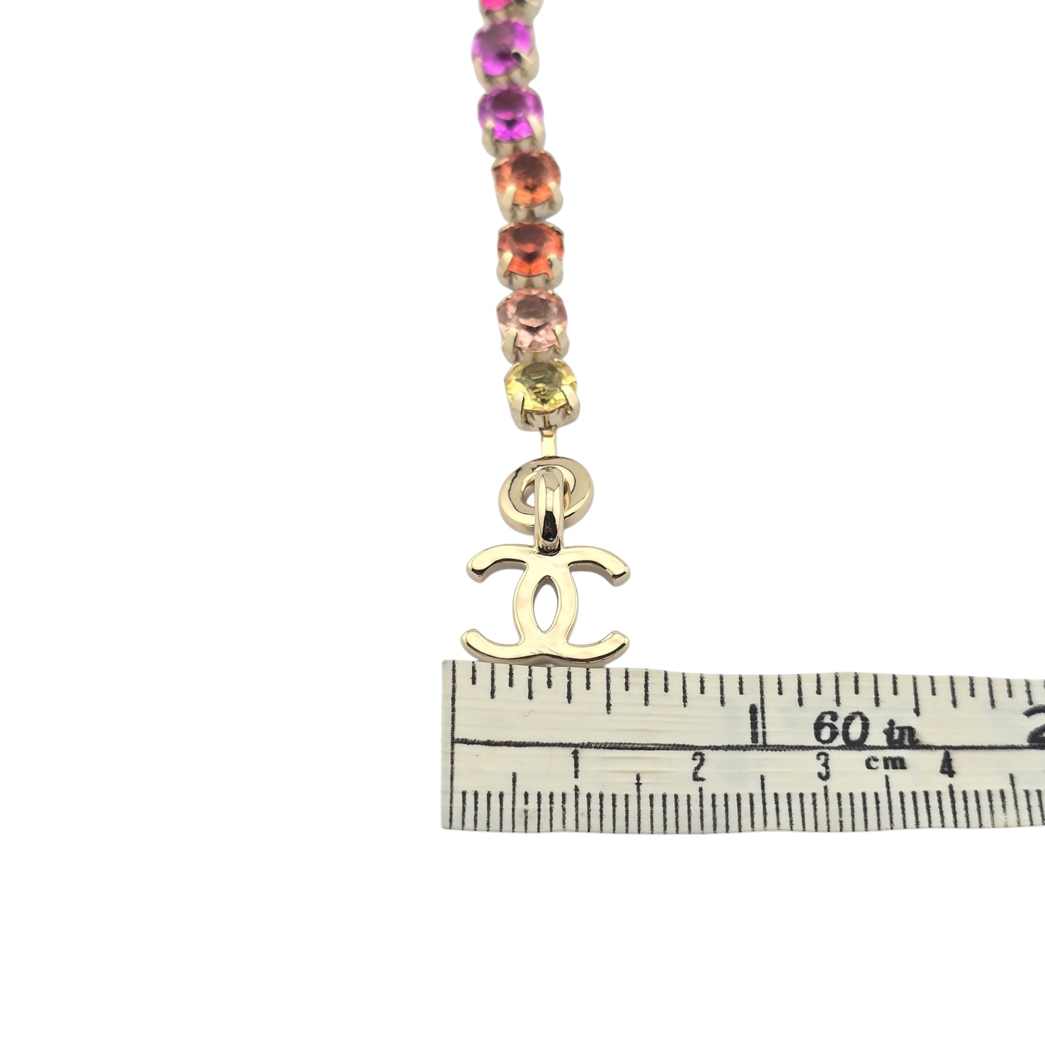 Chanel CC Rainbow Crystal Earrings A24 CHANEL