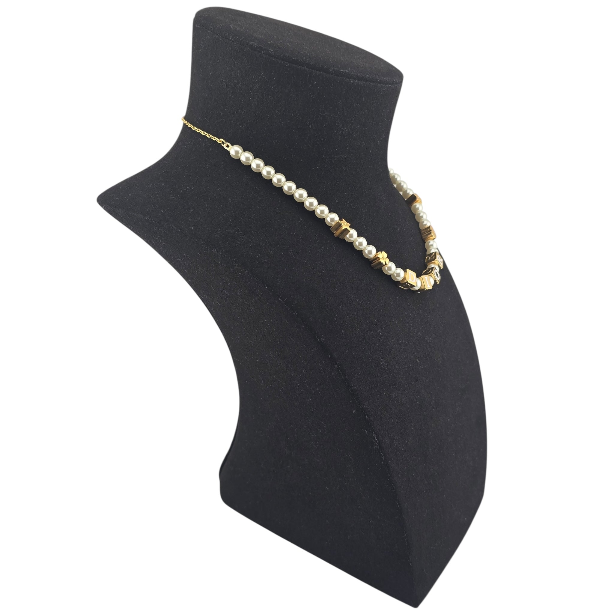 Christian Dior D-Dice Faux Pearl Necklace DIOR