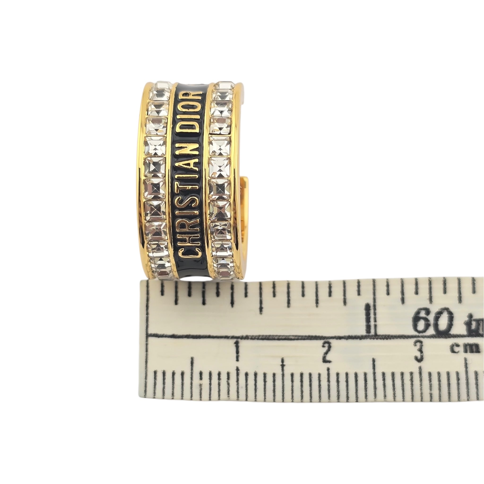 Christian Dior Night Code Black Enamel Earrings DIOR