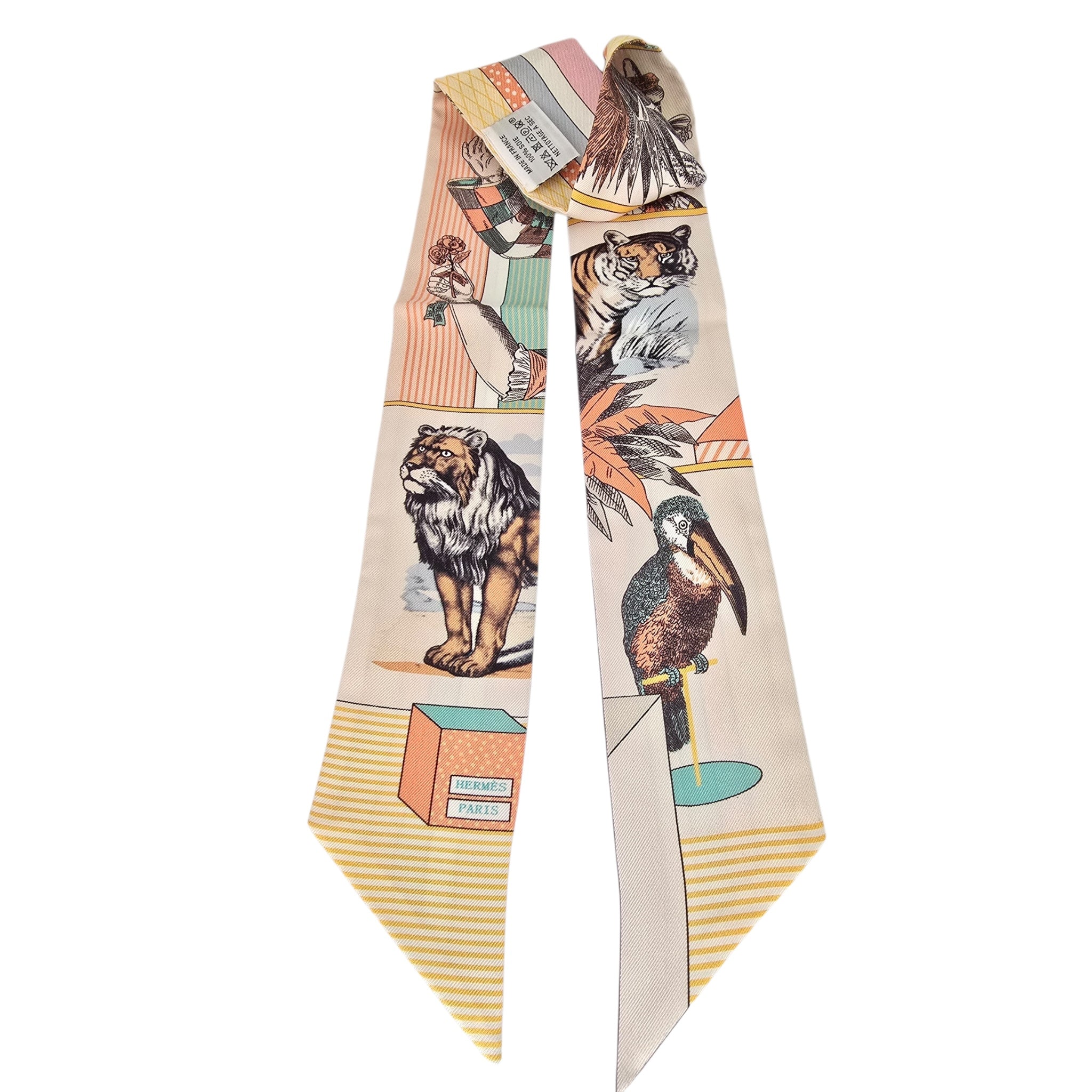 Hermes Silk Twilly Grand Theatre Nouveau Multi-color HERMES