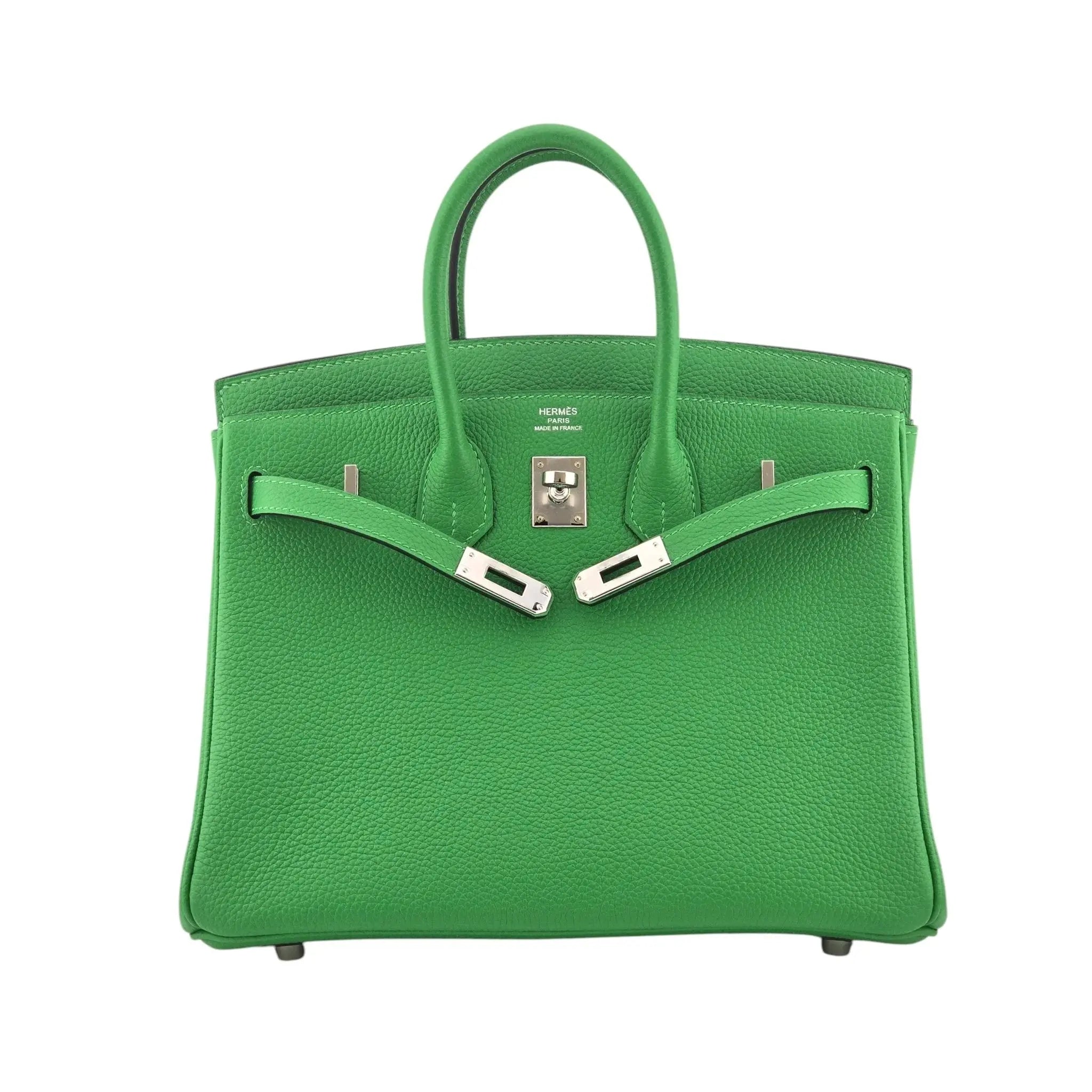 Hermes Birkin 25 Vert Bambou Togo PHW #U 2022 Bag HERMES
