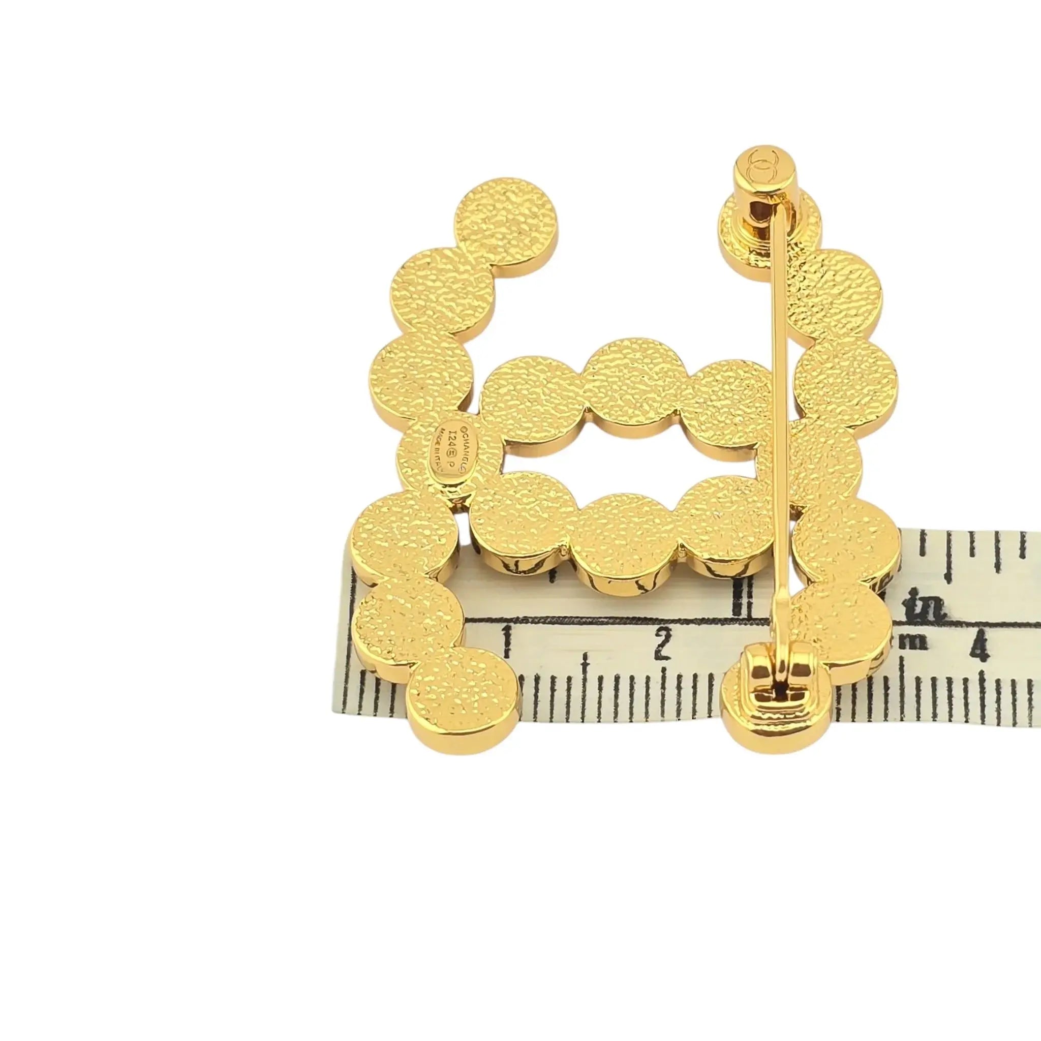 Chanel CC Gold Button Brooch 2024 CHANEL