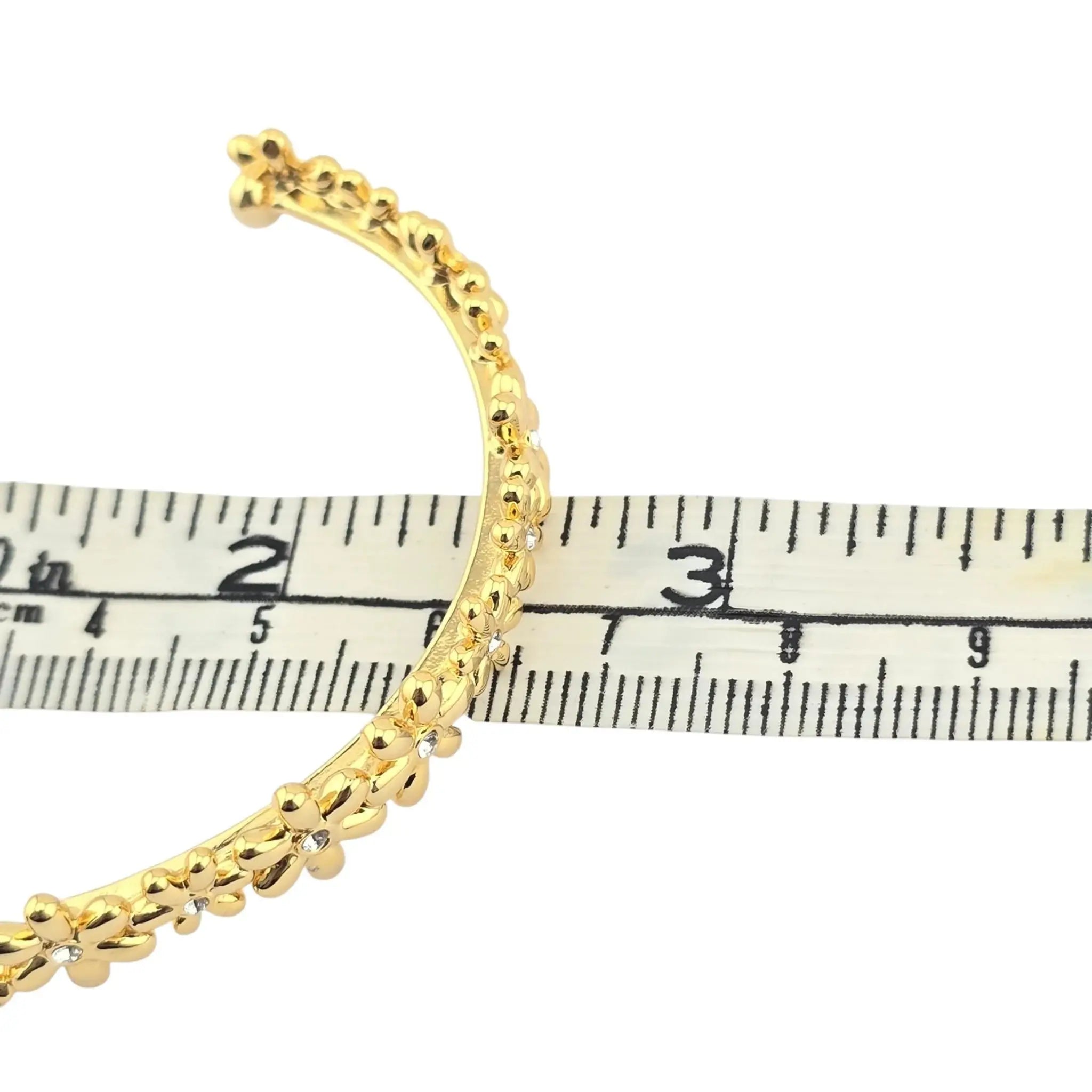 Chanel CC Gold Floral Bangle 2023 CHANEL