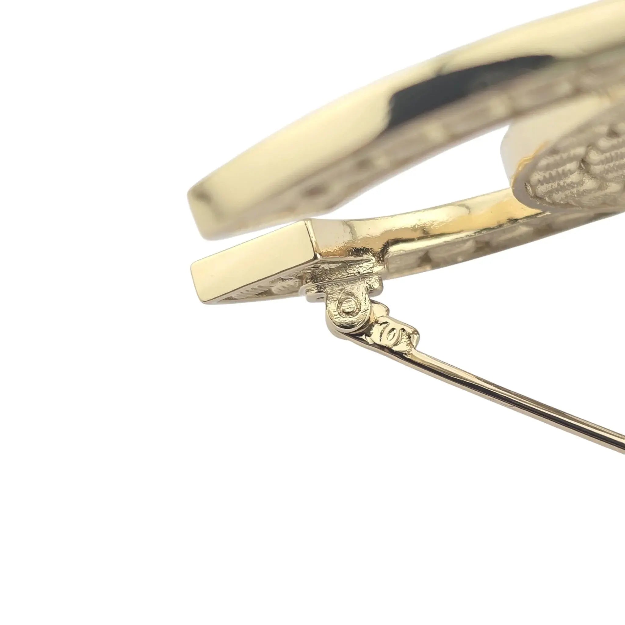 Chanel CC Metal Crystal Brooch Gold 2023 CHANEL